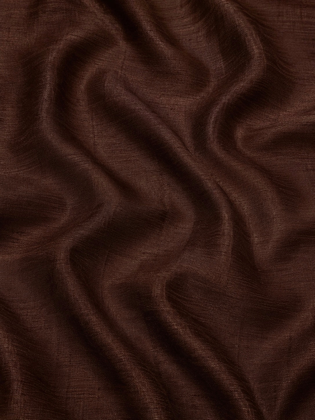 Chocolate Brown Raw Silk Fabric