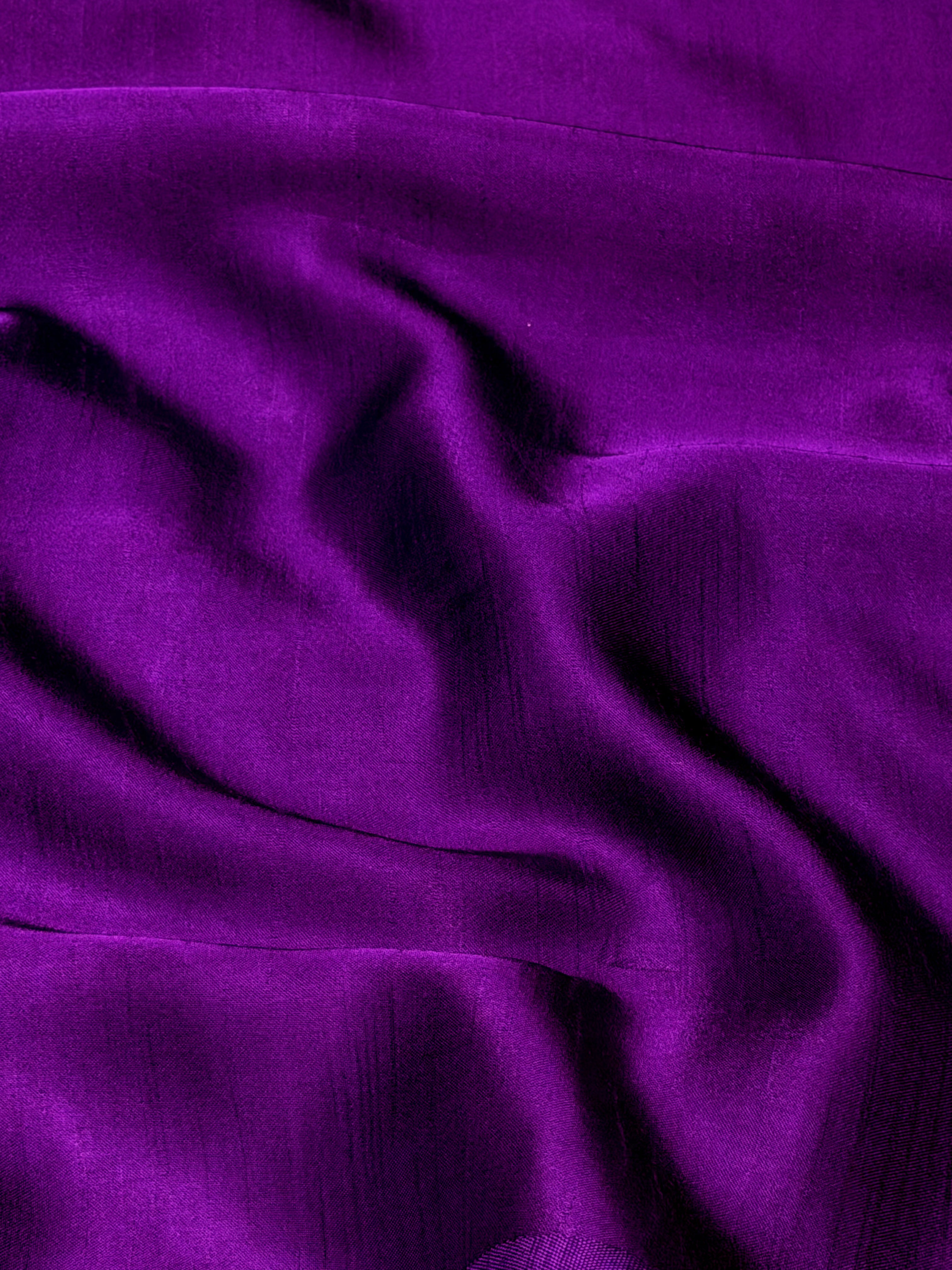 Deep Purple Plain Muslin Silk Fabric