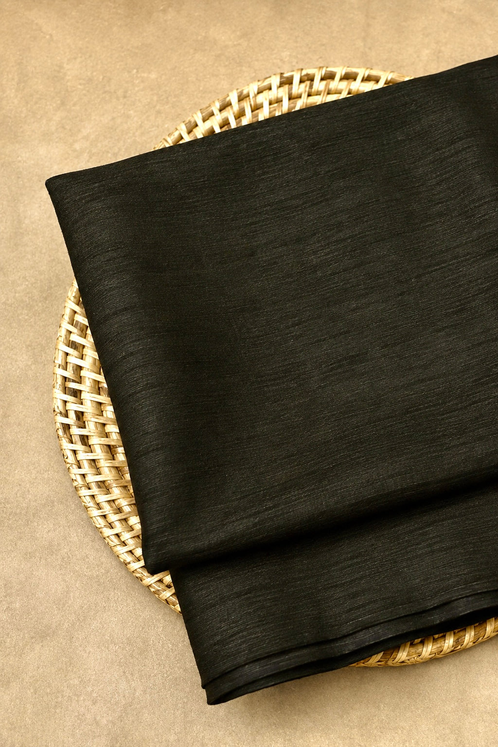 Black Raw Silk Fabric