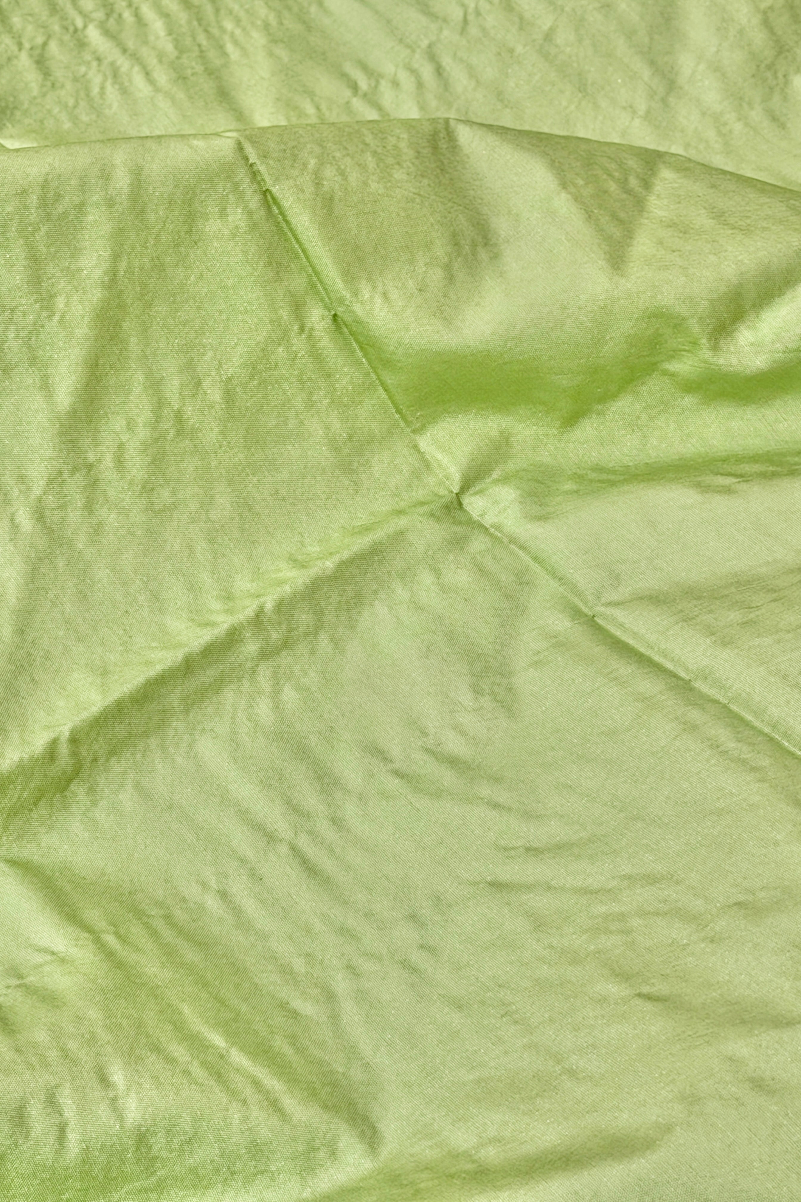 Pista Green Pure Silk Suit Set With Organza Dupatta