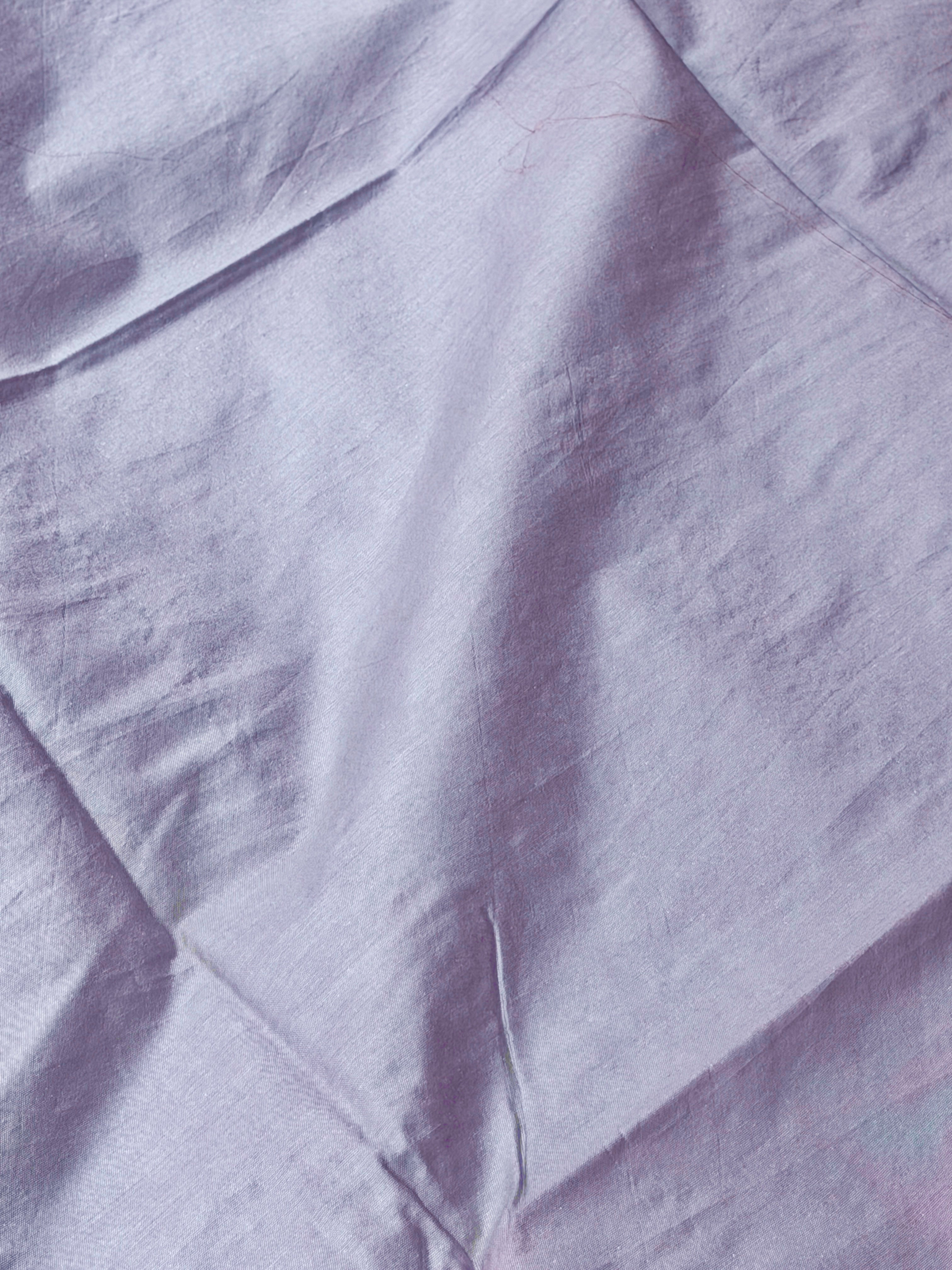 Lavender Organza Silk Suit Set With Shaded Dupatta