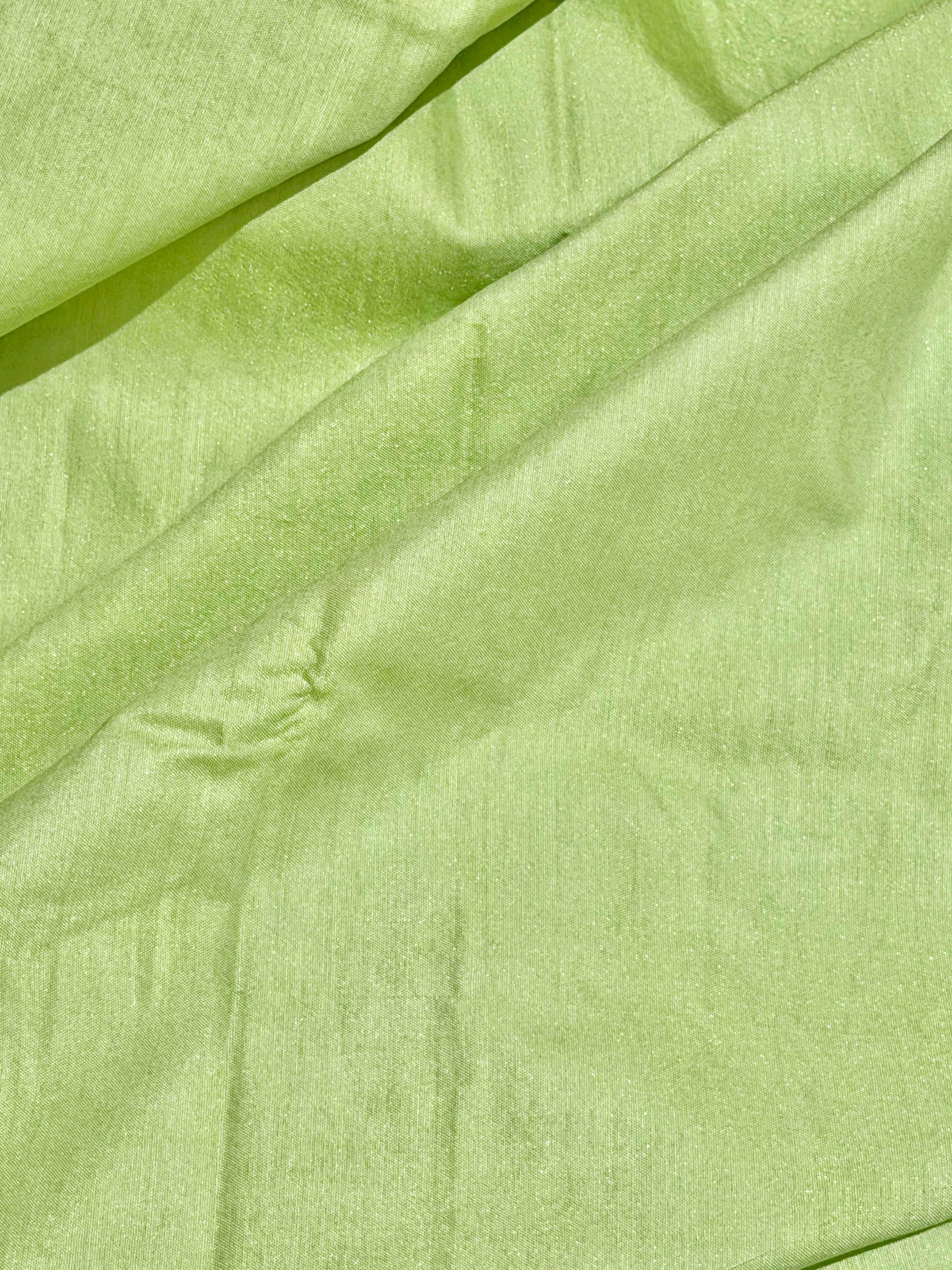 Pistachio Green Organza Silk Suit Set With Shaded Dupatta