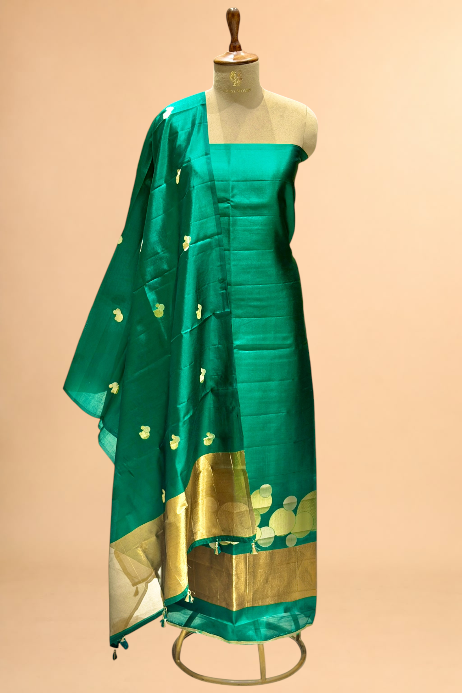 Emerald Green Soft Silk Suit Set