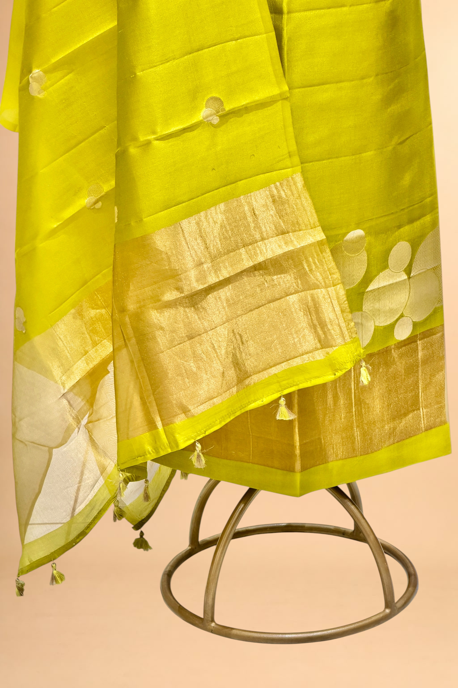 Lime Geen Soft Silk Suit Set
