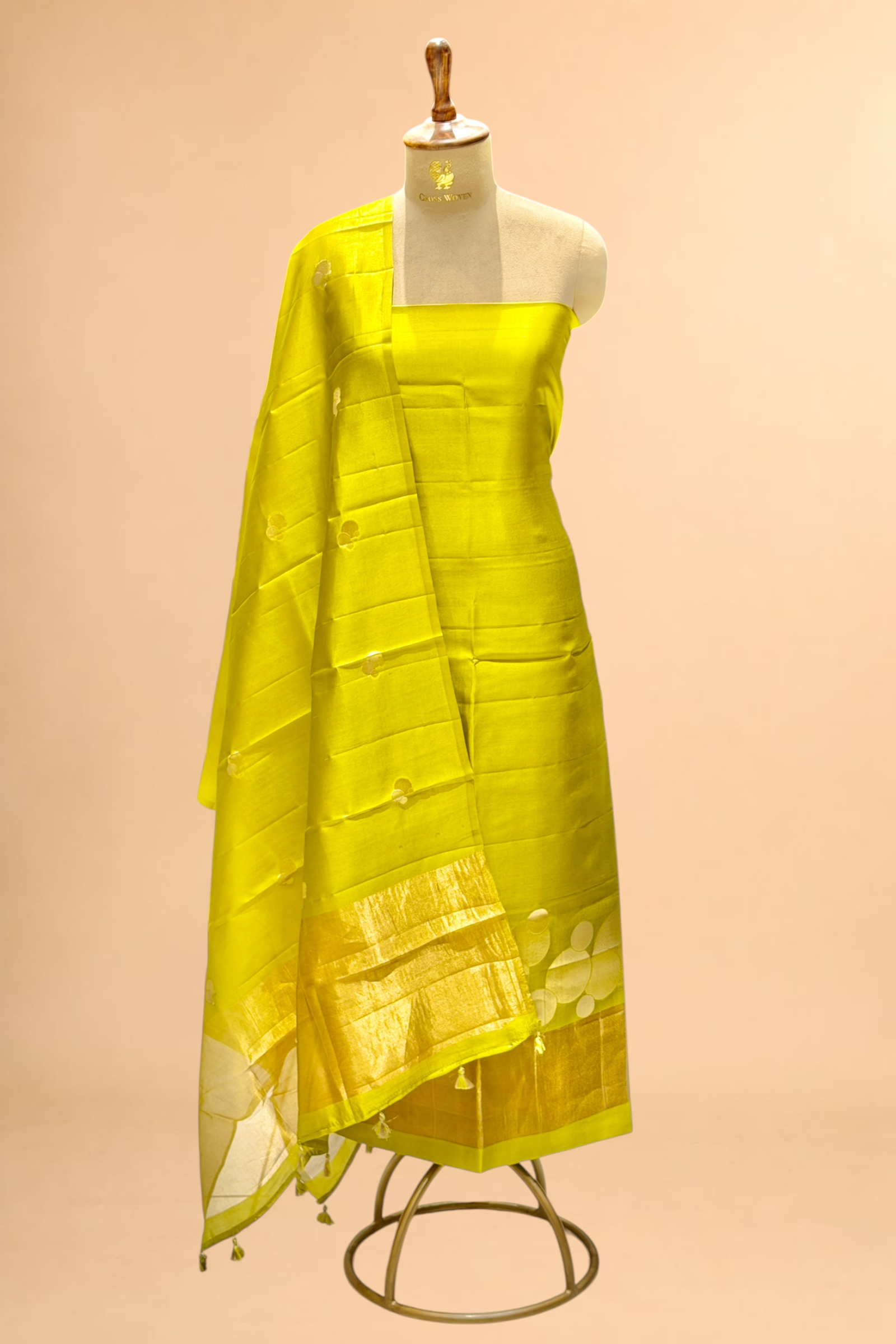 Lime Geen Soft Silk Suit Set
