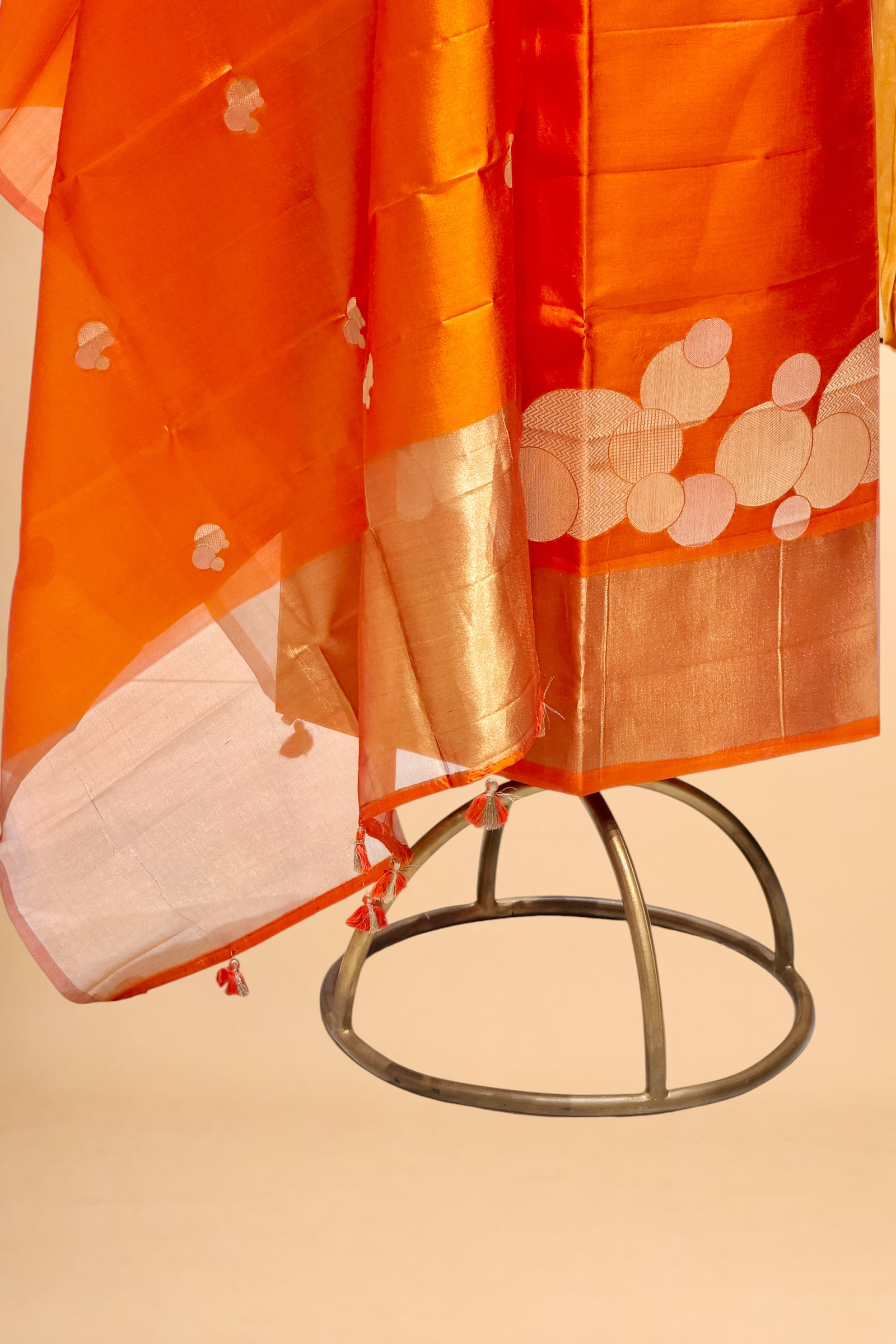 Orange Soft Silk Suit Set
