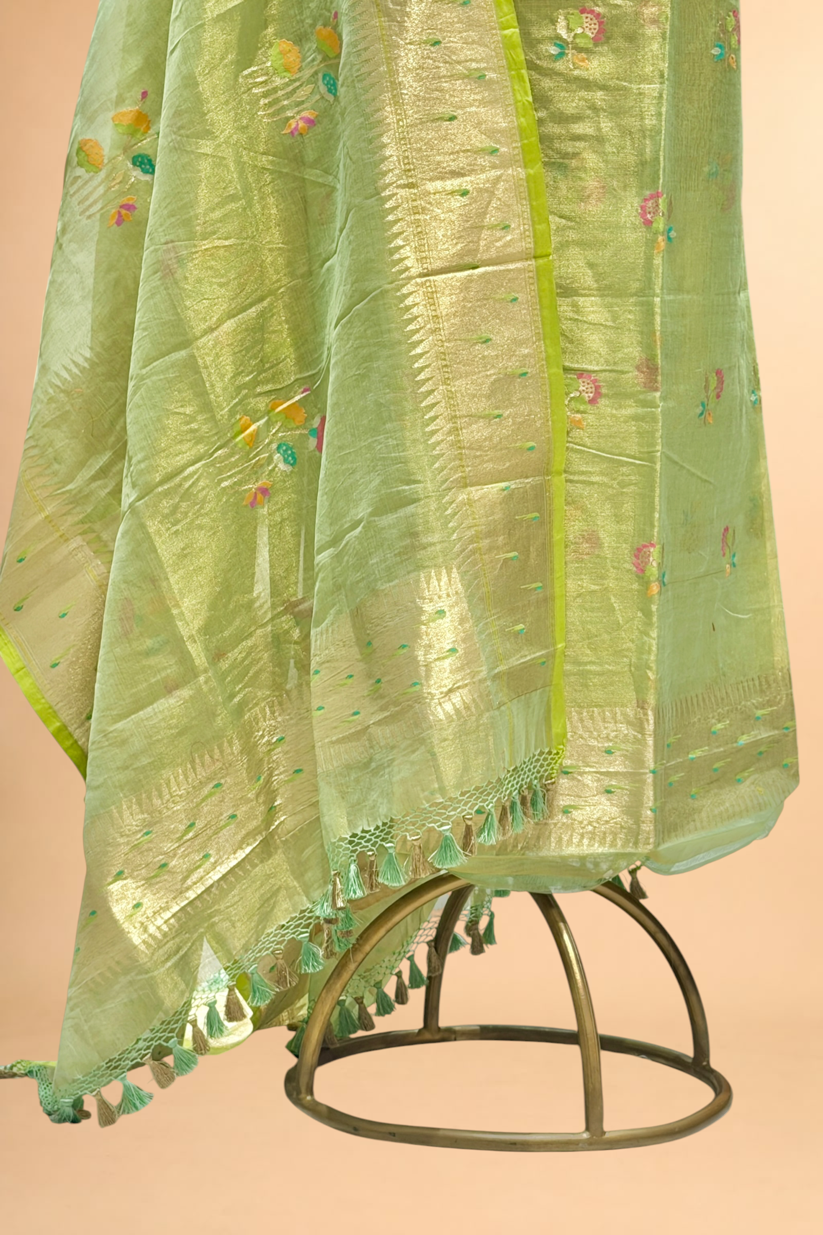 Sage Green Tissue Jamdani Suit Set