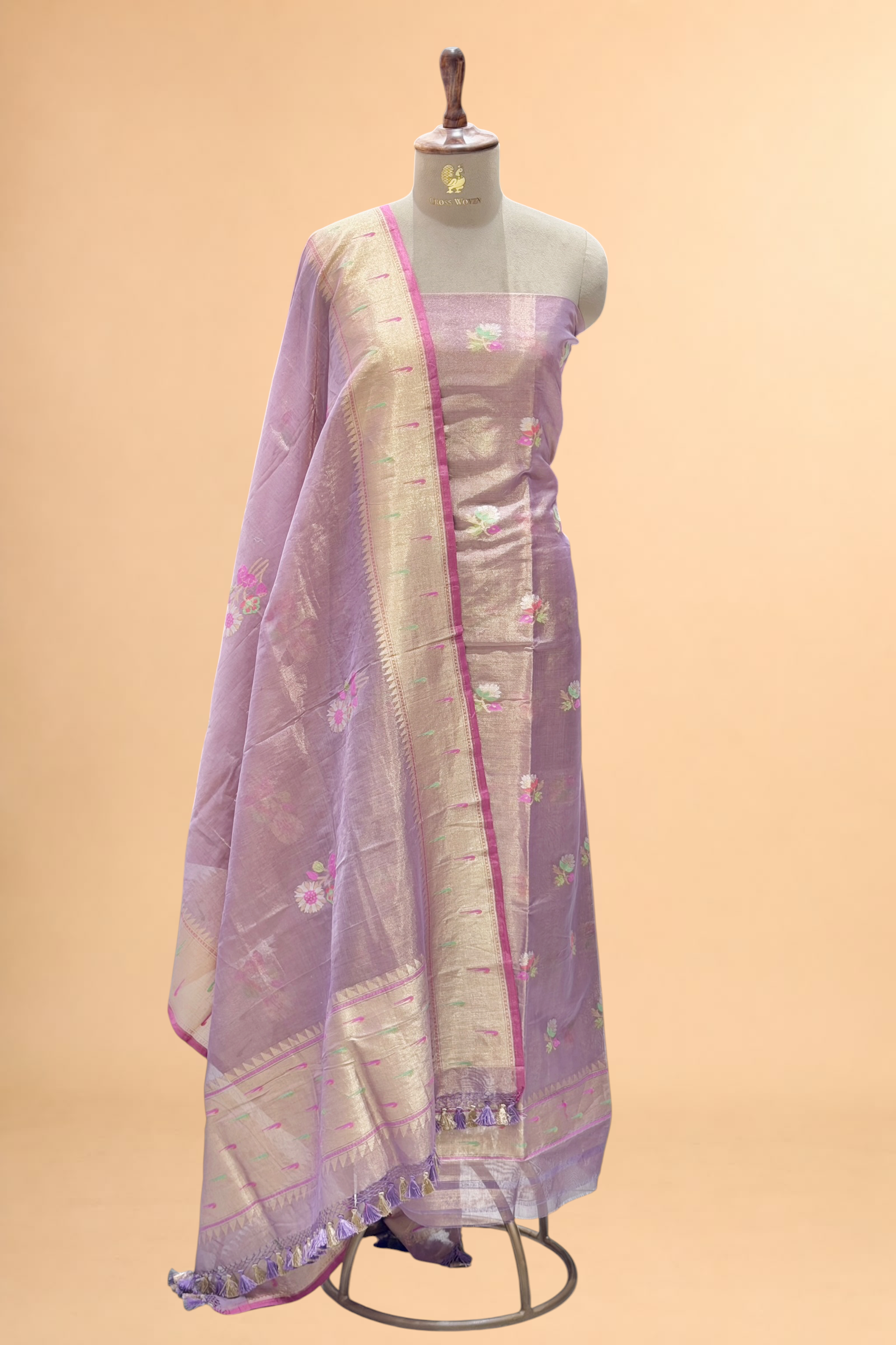 Lavender Tissue Jamdani Suit Set