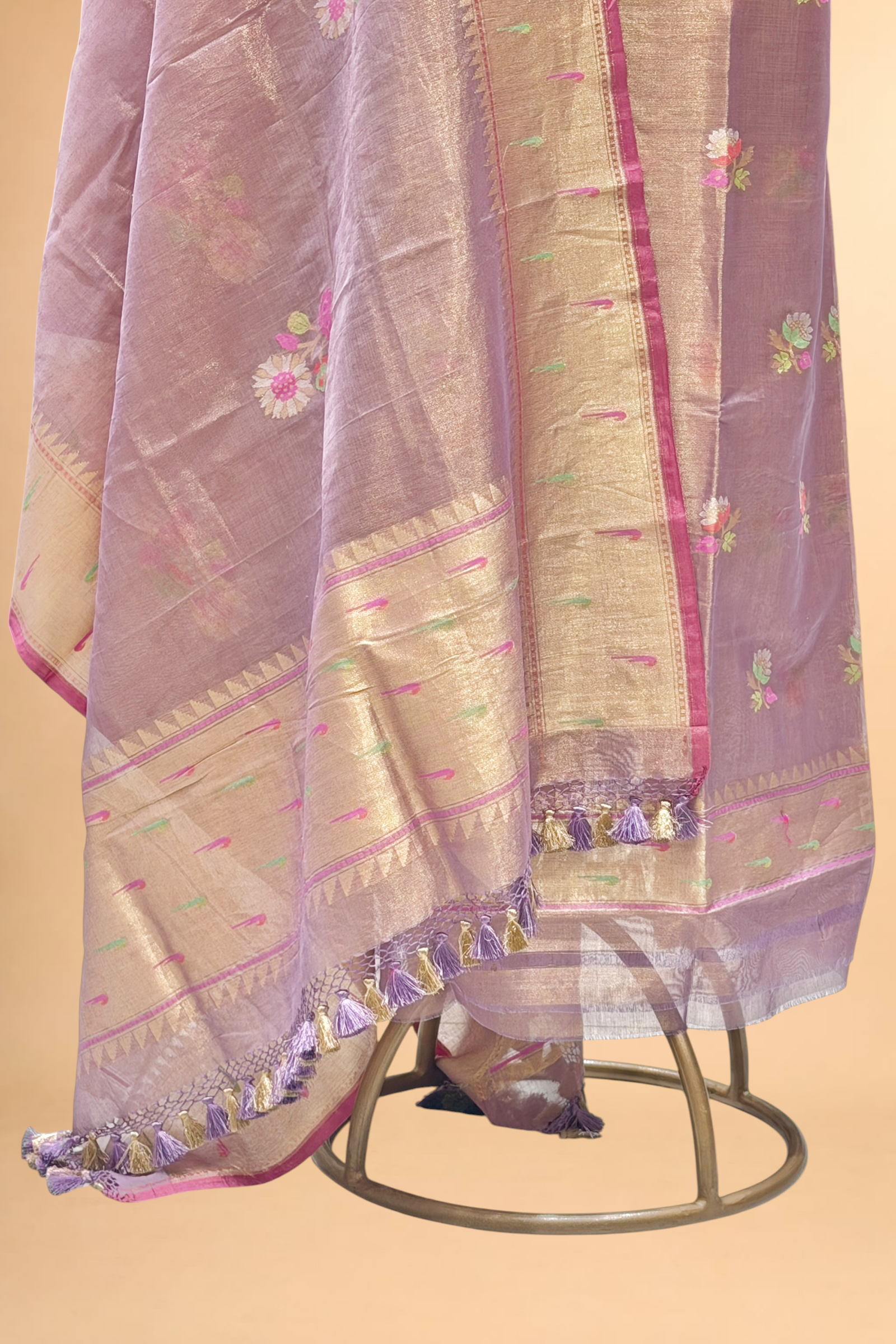 Lavender Tissue Jamdani Suit Set