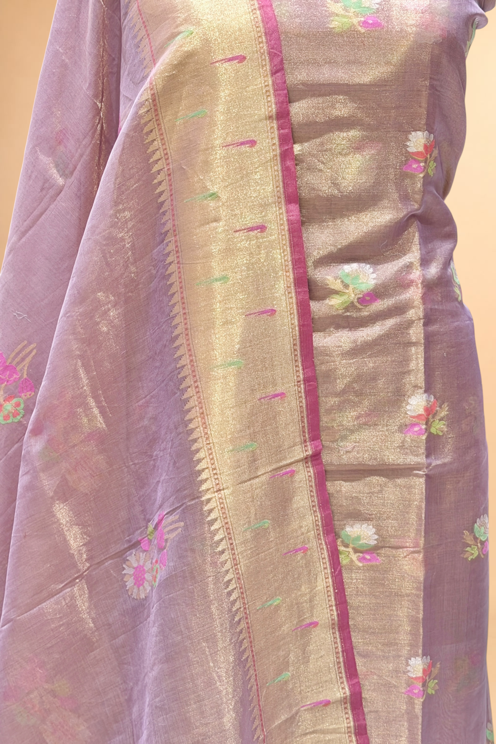 Lavender Tissue Jamdani Suit Set