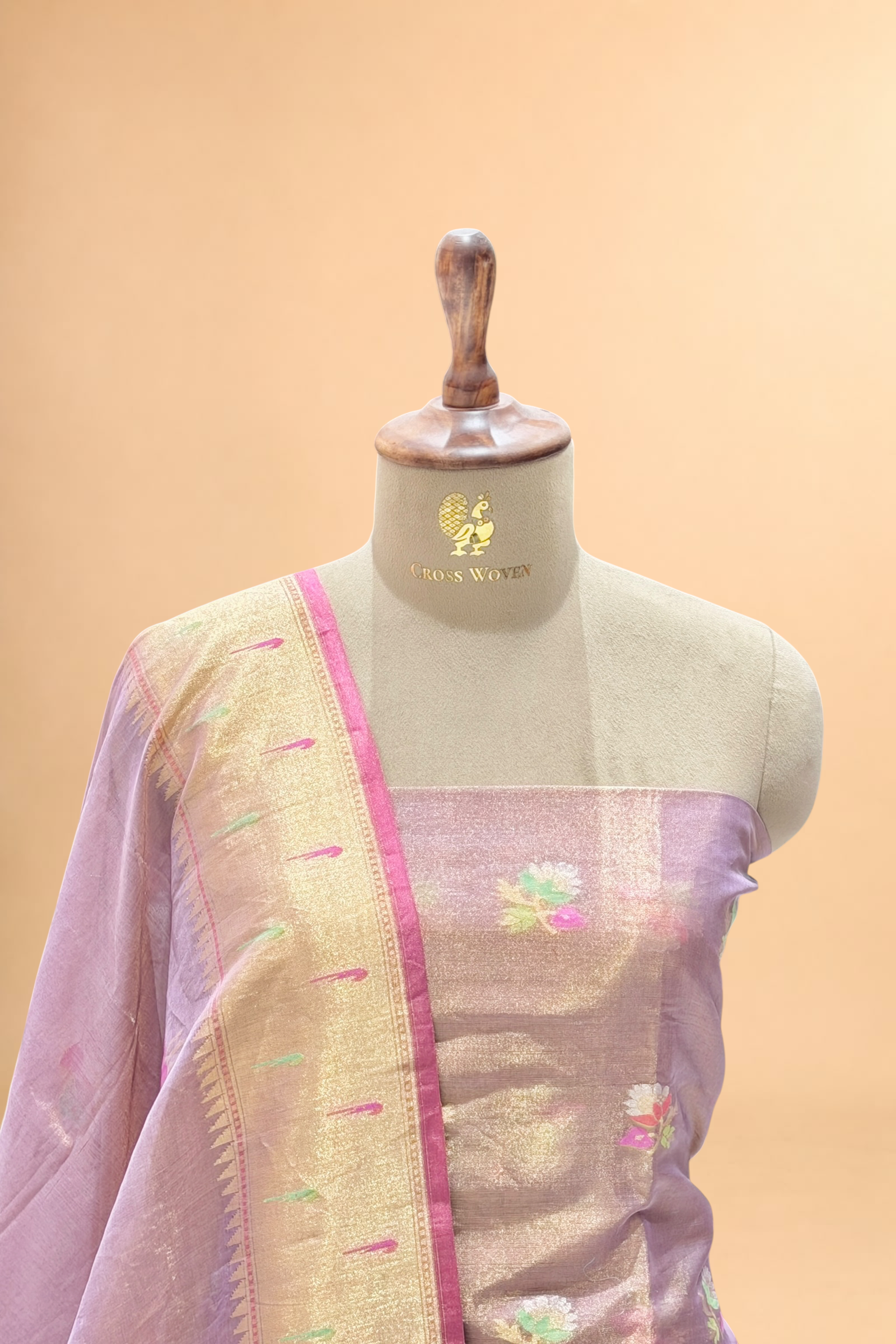 Lavender Tissue Jamdani Suit Set
