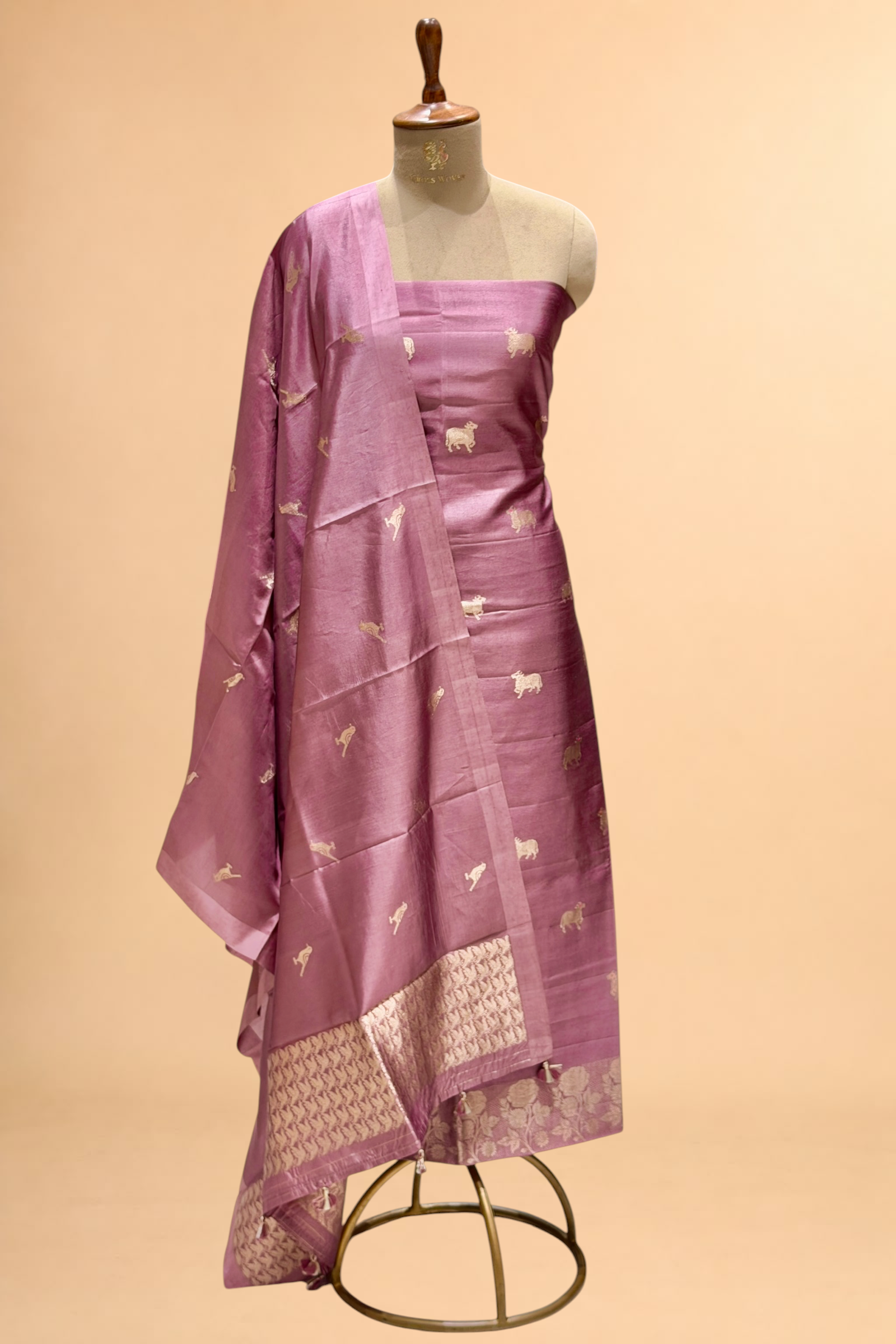 Dusty Mauve Soft Silk Suit Set