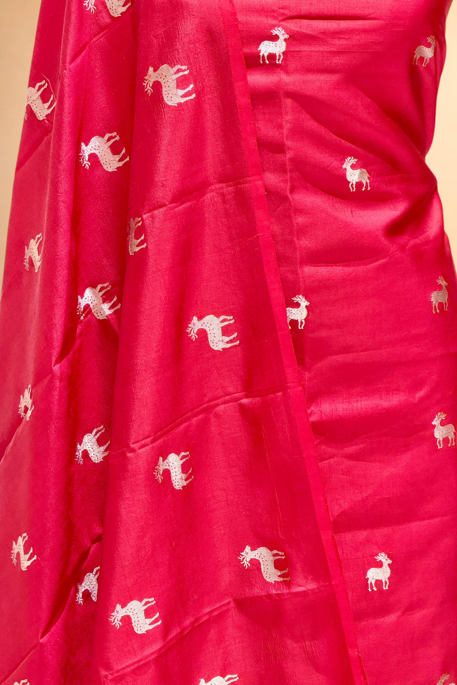 Red Meenakari Soft Silk Suitsets