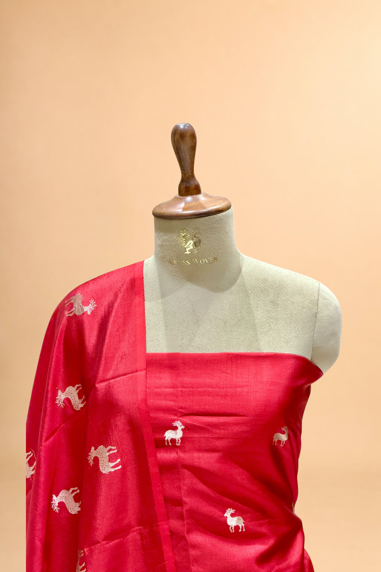 Red Meenakari Soft Silk Suitsets
