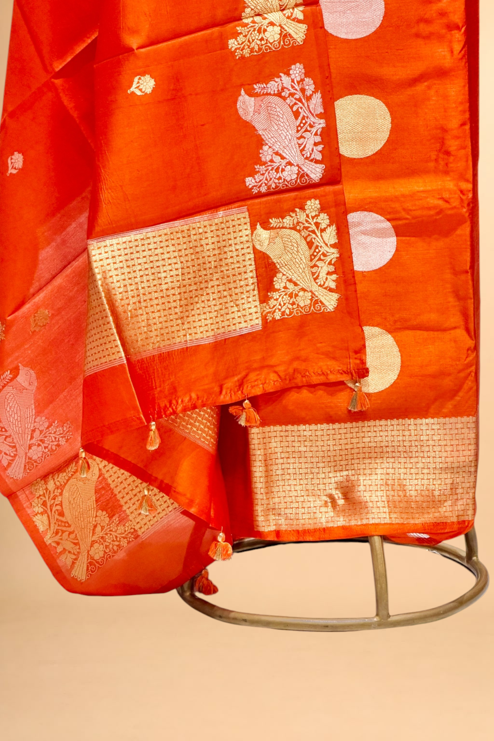 Orange Soft Silk Suit Set