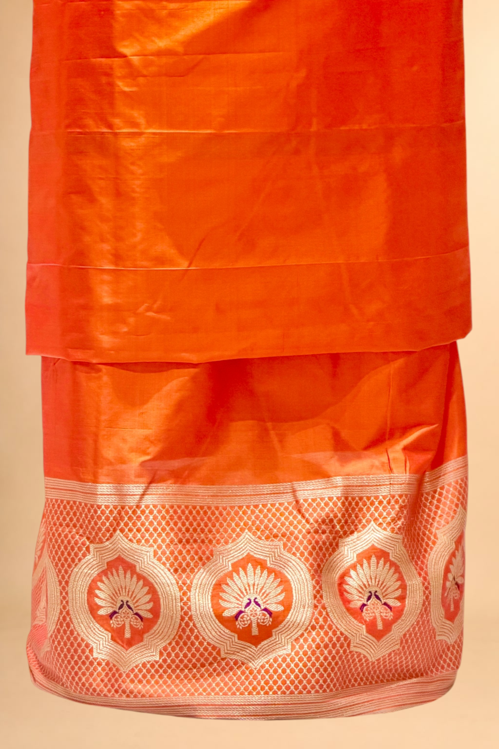 Orange Katan Silk Co-ord Set