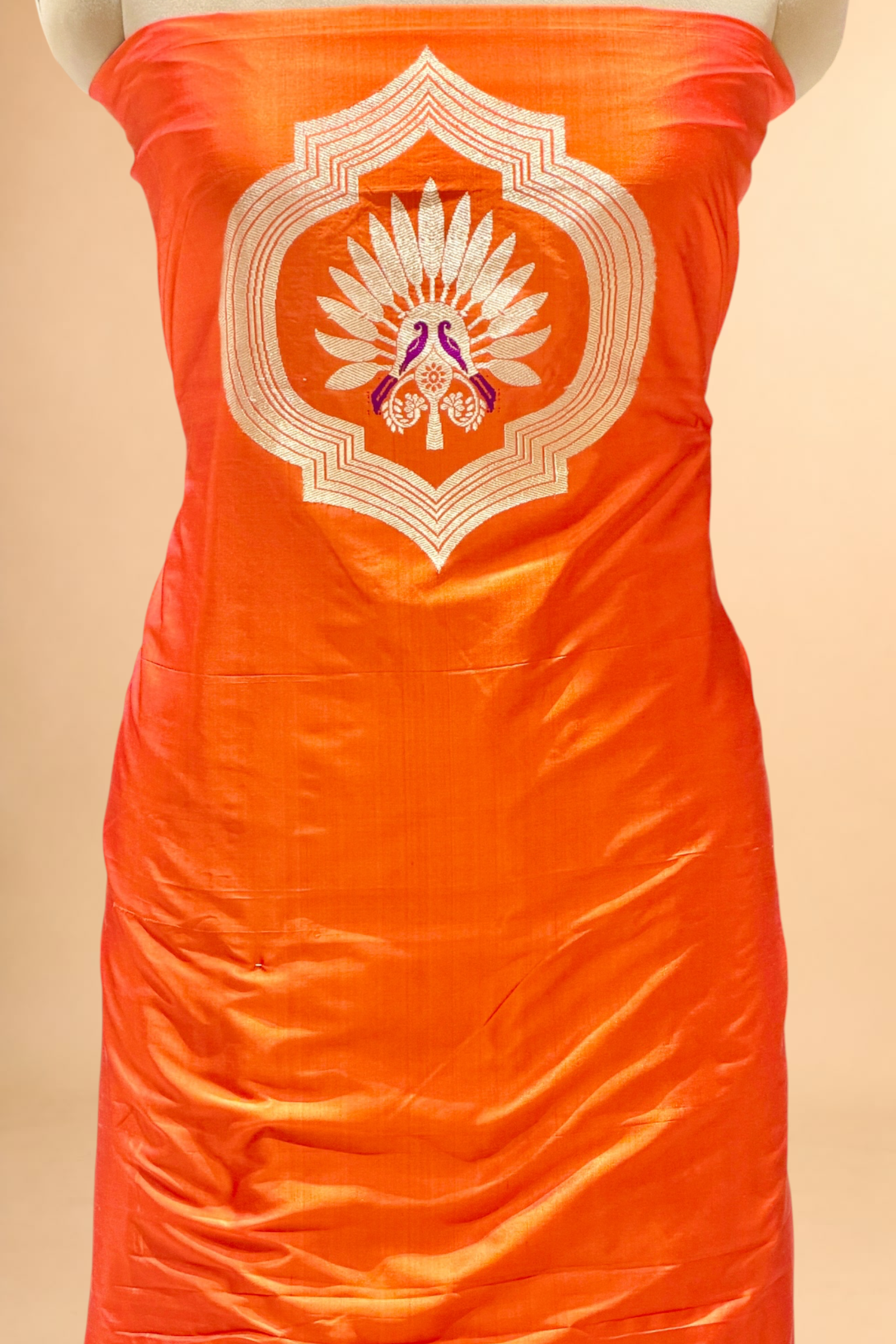 Orange Katan Silk Co-ord Set