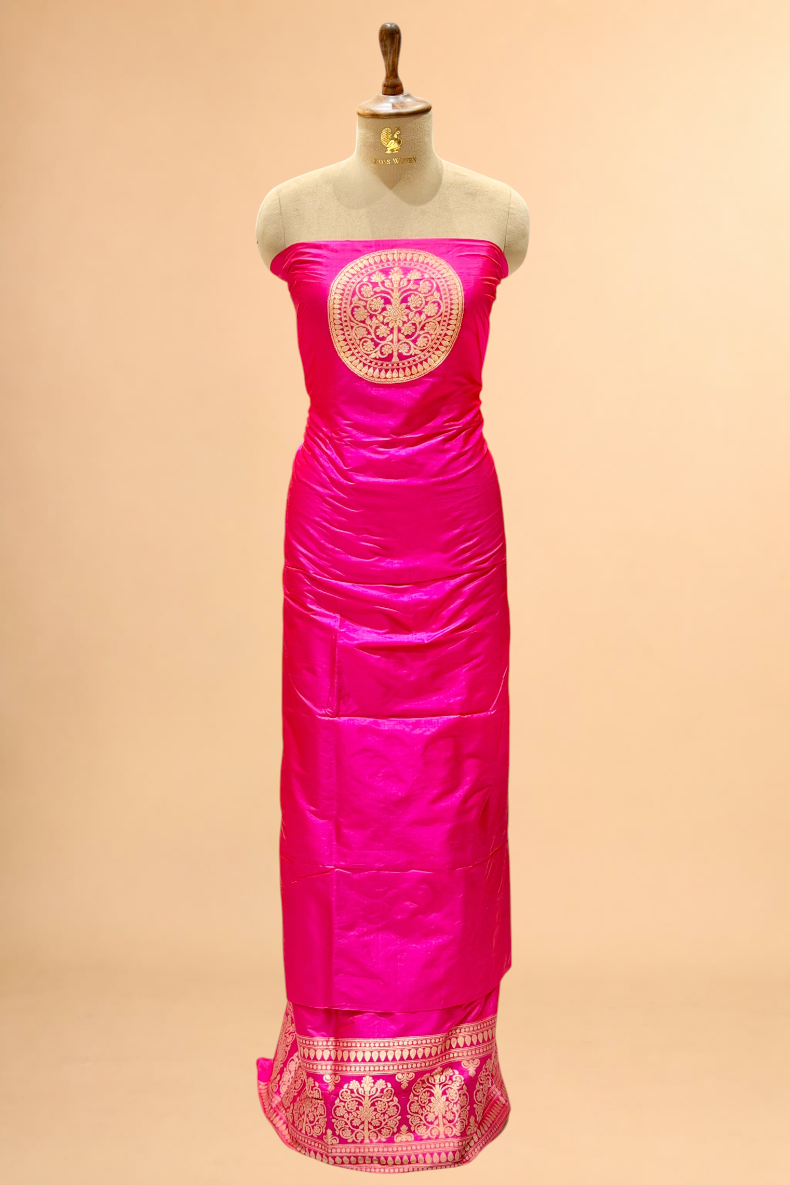 Bright Pink Katan Silk Co-ord Set