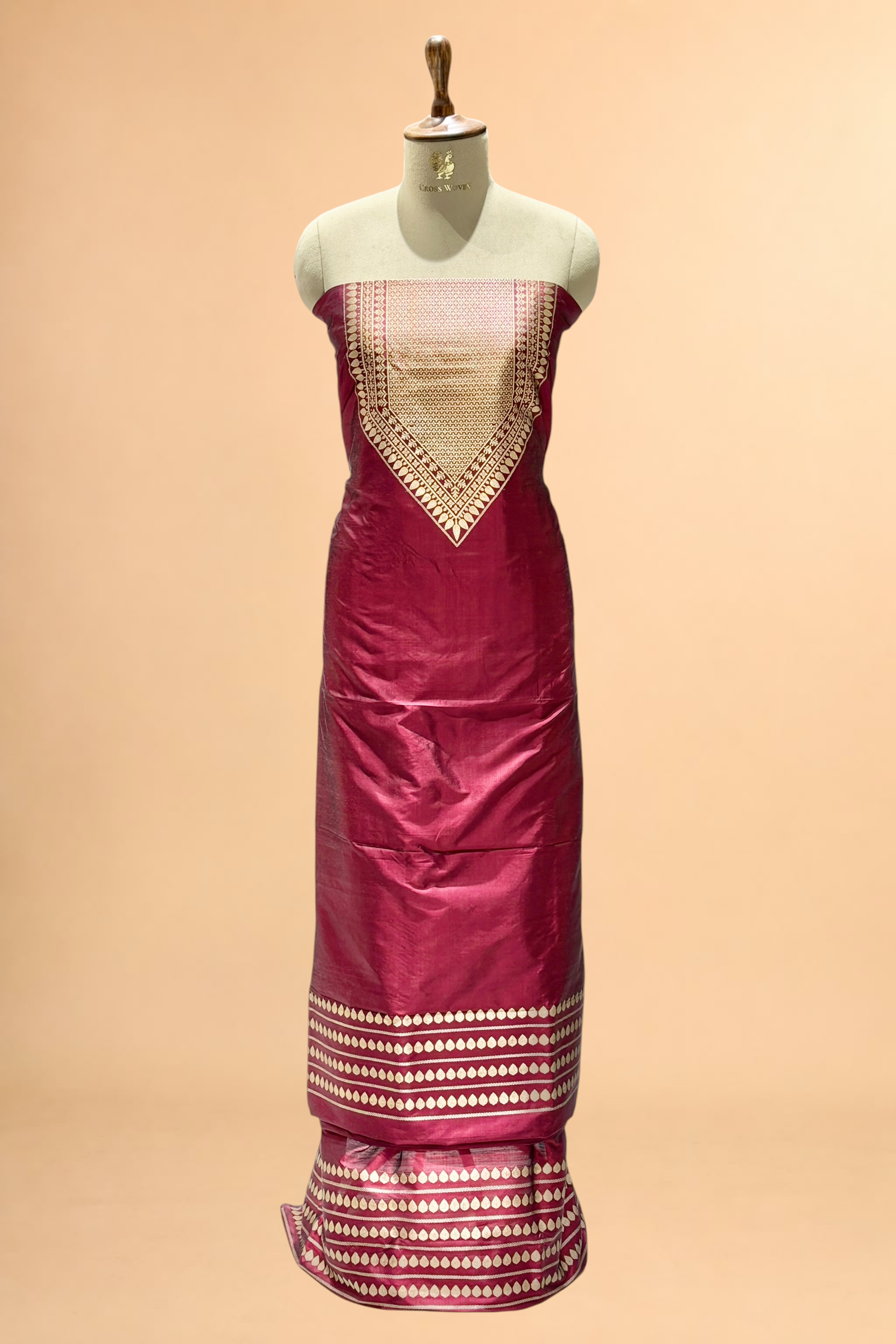 Deep Maroon Katan Silk Co-ord Set