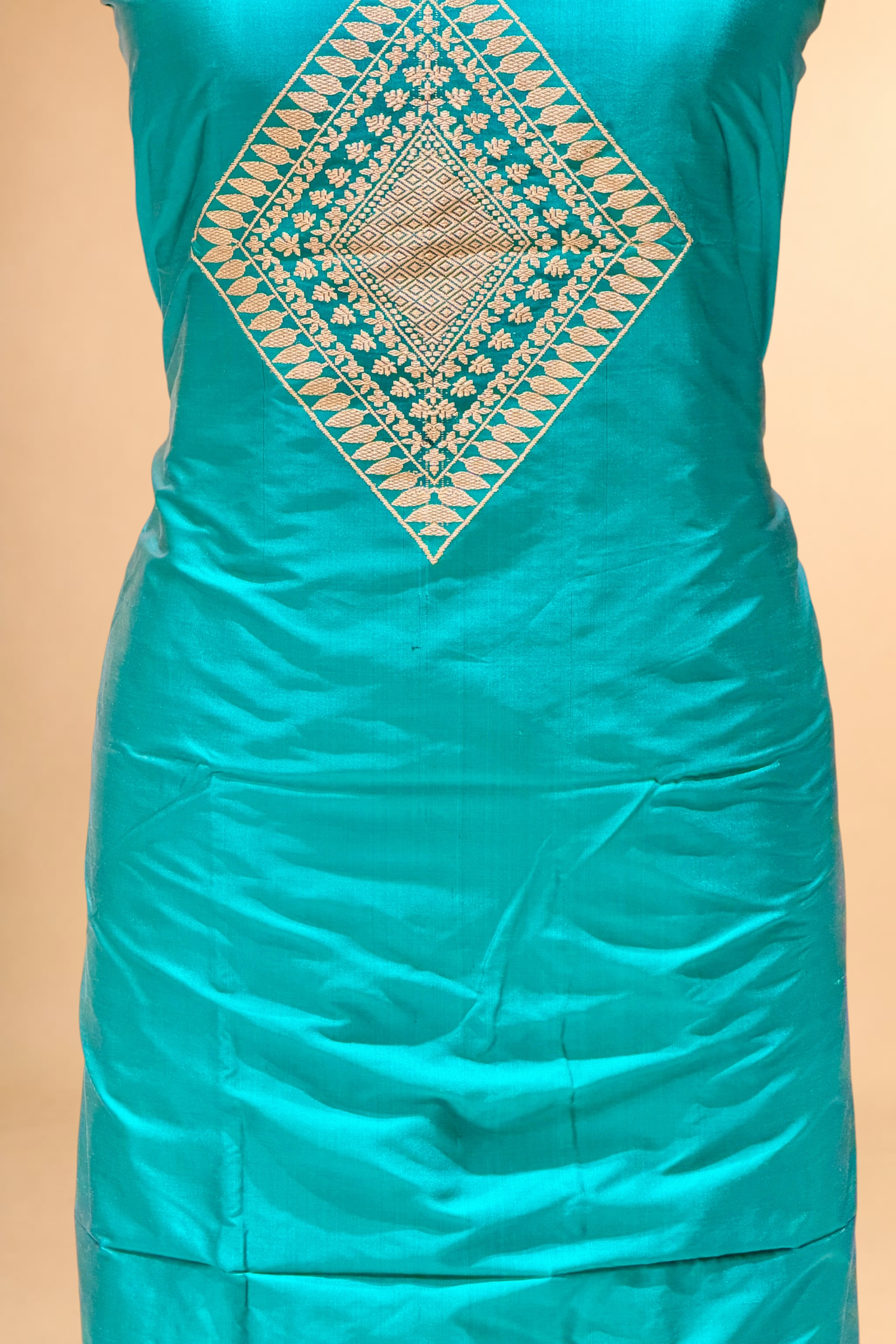 Turquoise Blue Katan Silk Co-ord Set