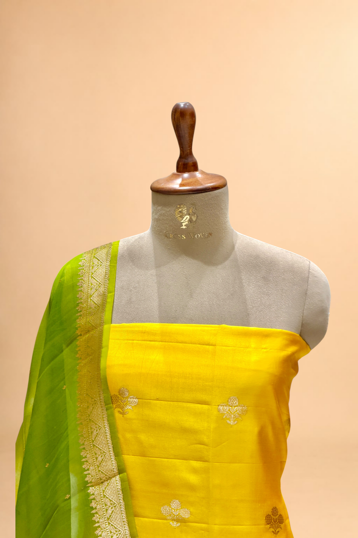 Sunshine Yellow Soft Silk Suit Set With Organza Dupatta
