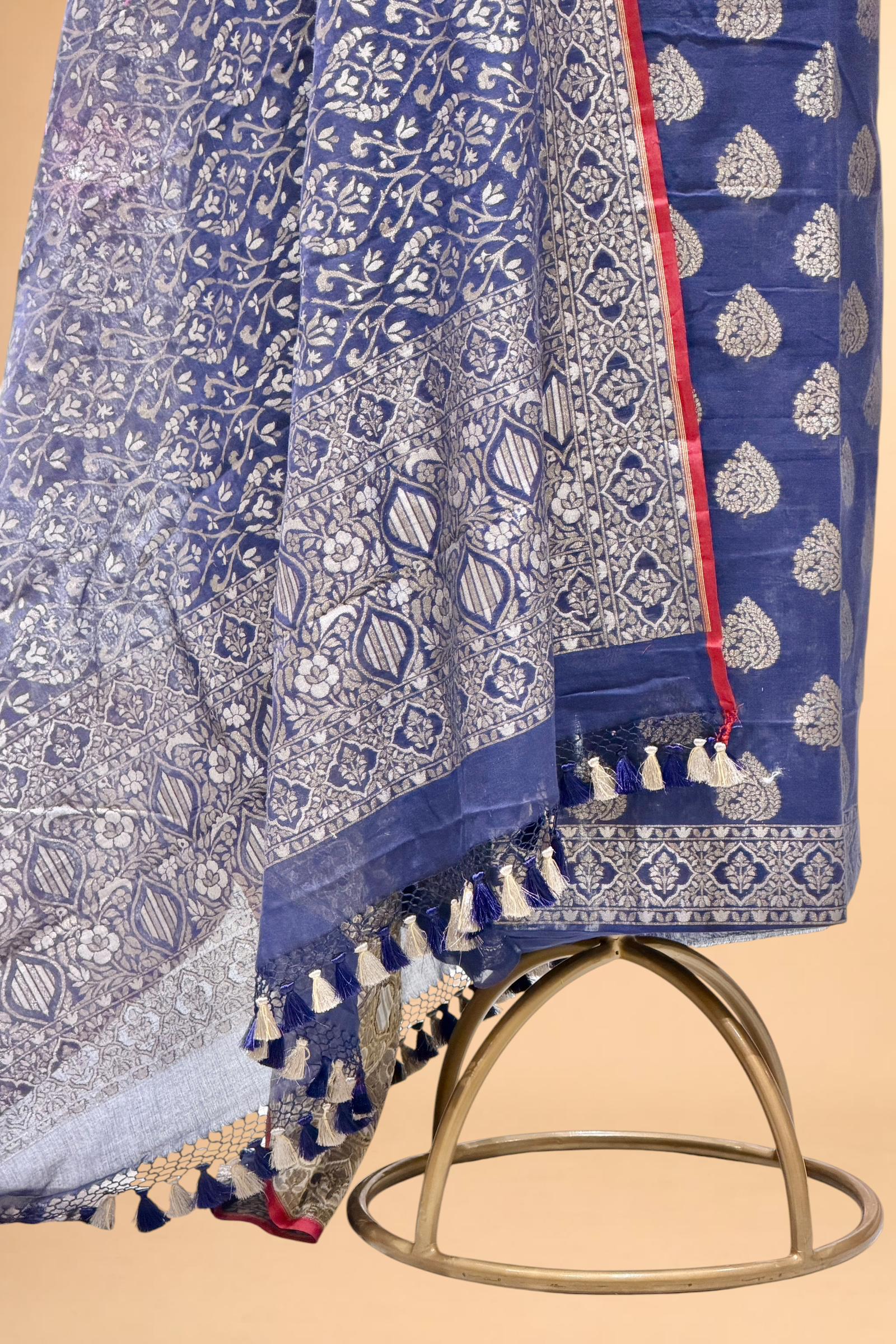 Blue Pure Cotton Iktara Jamdani Suit Set