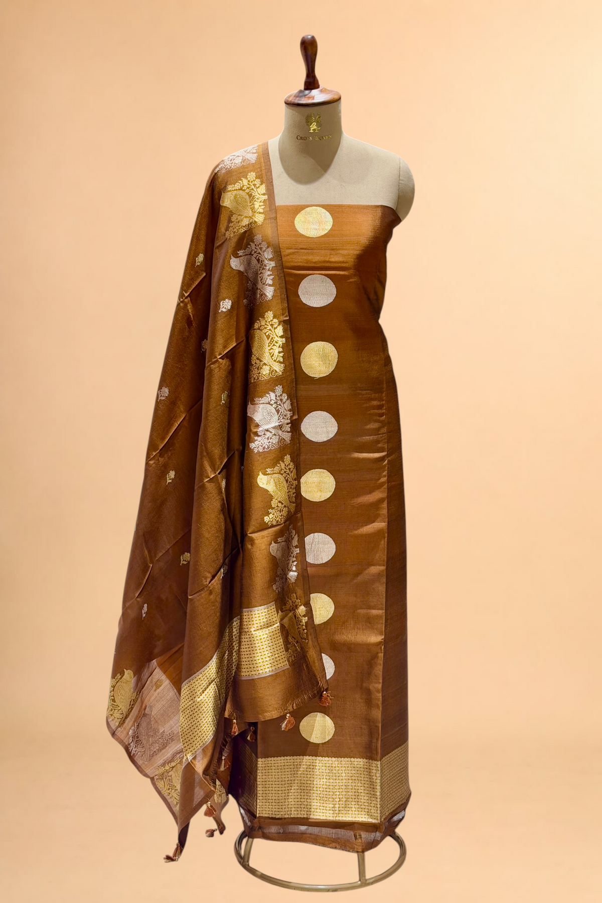Deep Brown Soft Silk Suit Set