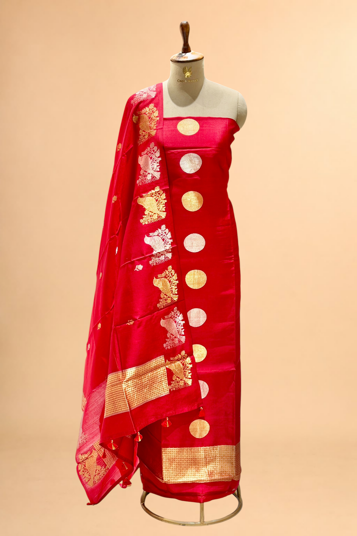 Red Soft Silk Suit Set