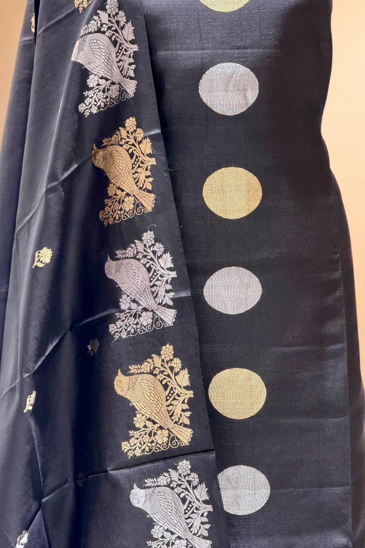 Black Soft Silk Suit Set