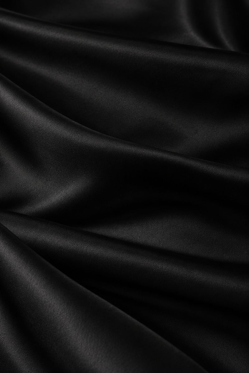 Black Soft Silk Suit Set