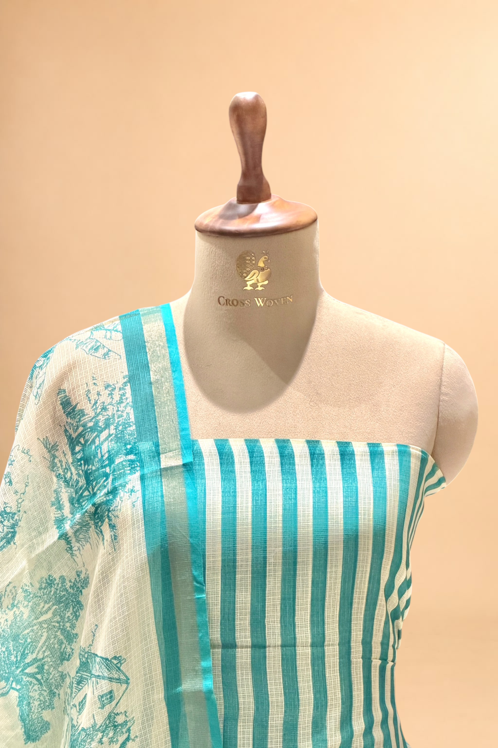 Turquoise Blue Pure Kota Silk Suit Sets