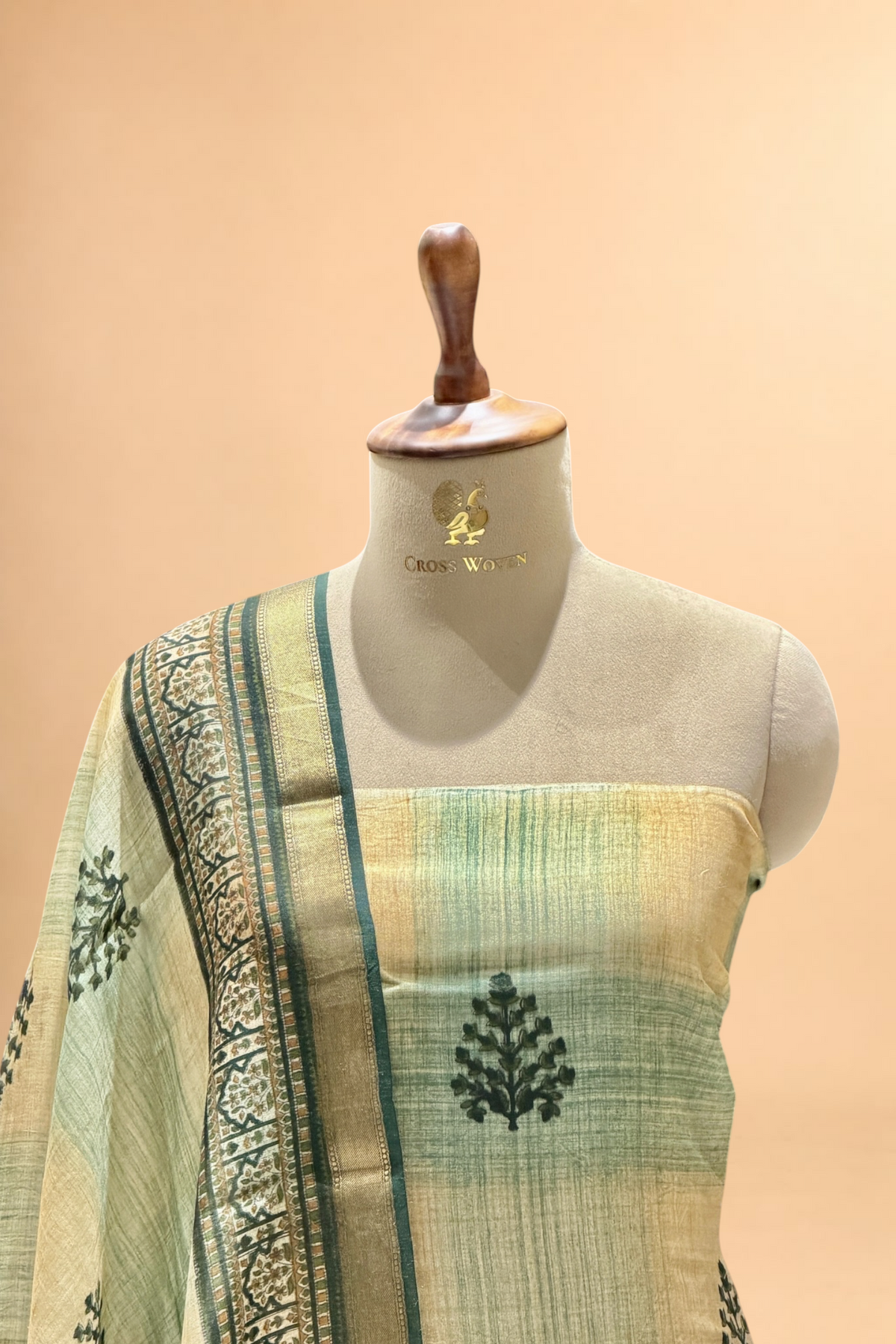 Green Pure Munga Silk Suit Set