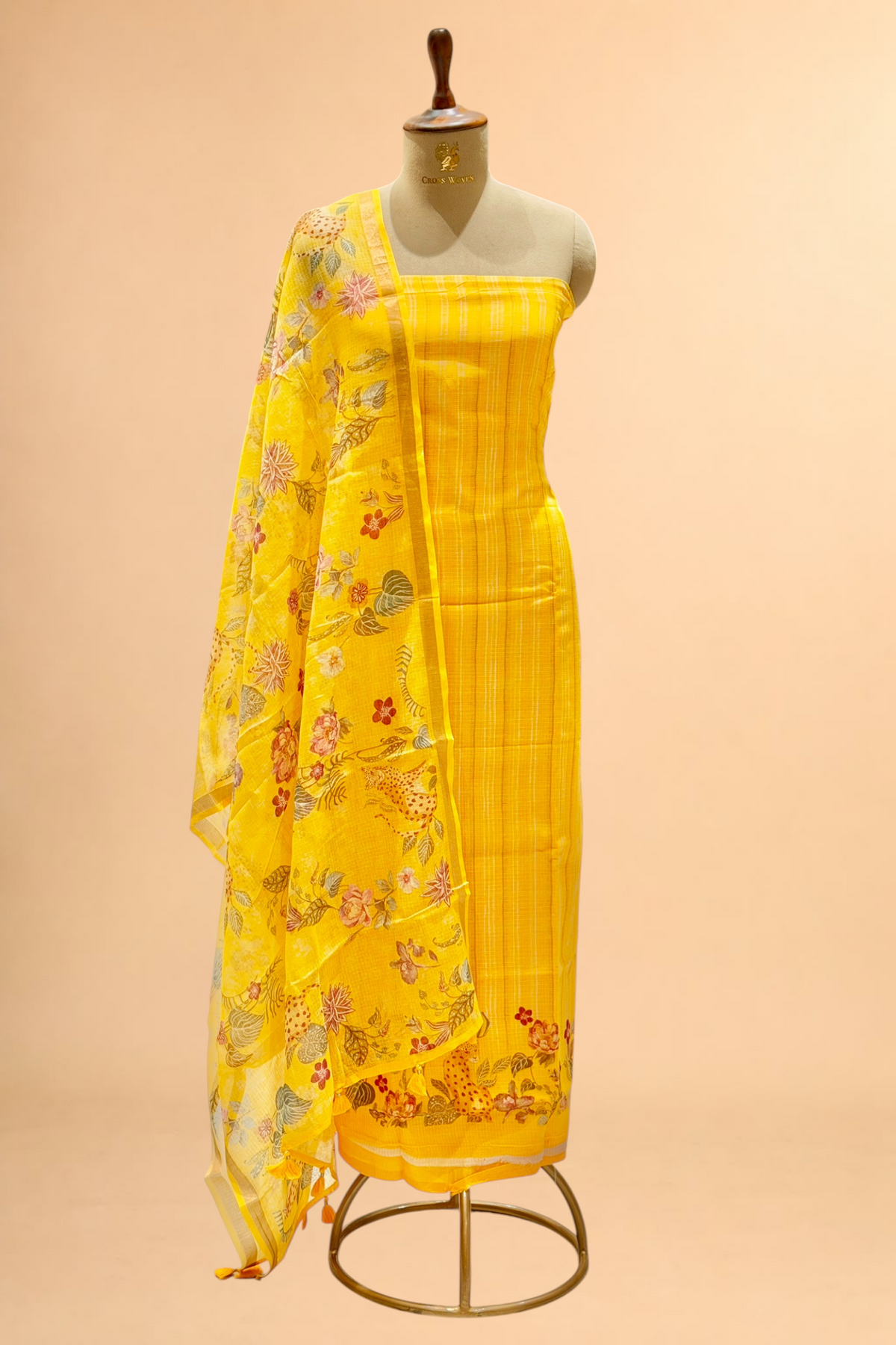 Sunshine Yellow Pure Kota Silk Suit Sets