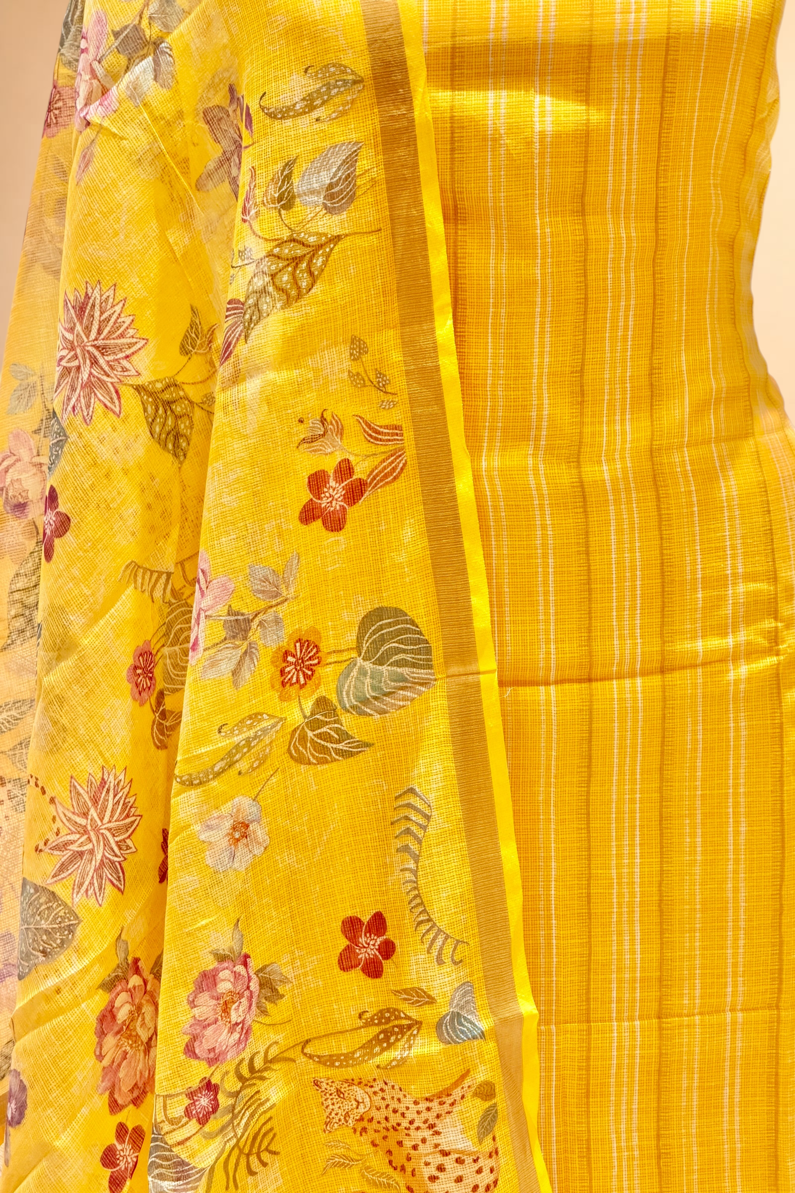 Sunshine Yellow Pure Kota Silk Suit Sets
