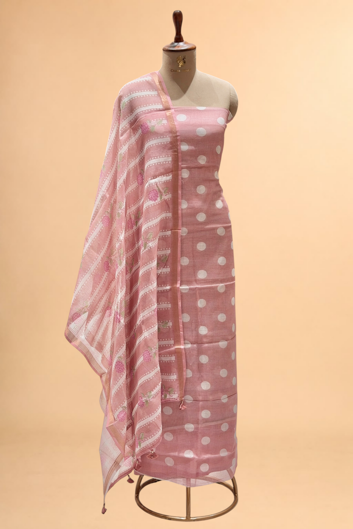 Dusty Rose Pink Pure Kota Silk Suit Sets
