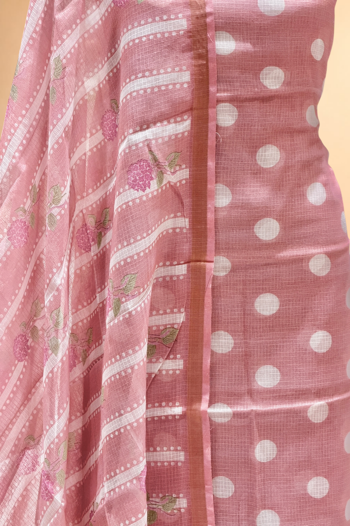 Dusty Rose Pink Pure Kota Silk Suit Sets