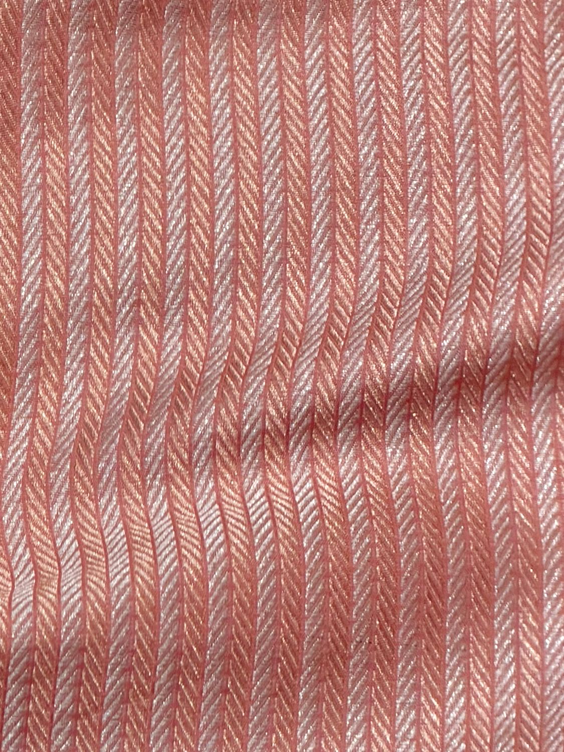 Peach Sona-Rupa Stripe Katan Silk Fabric