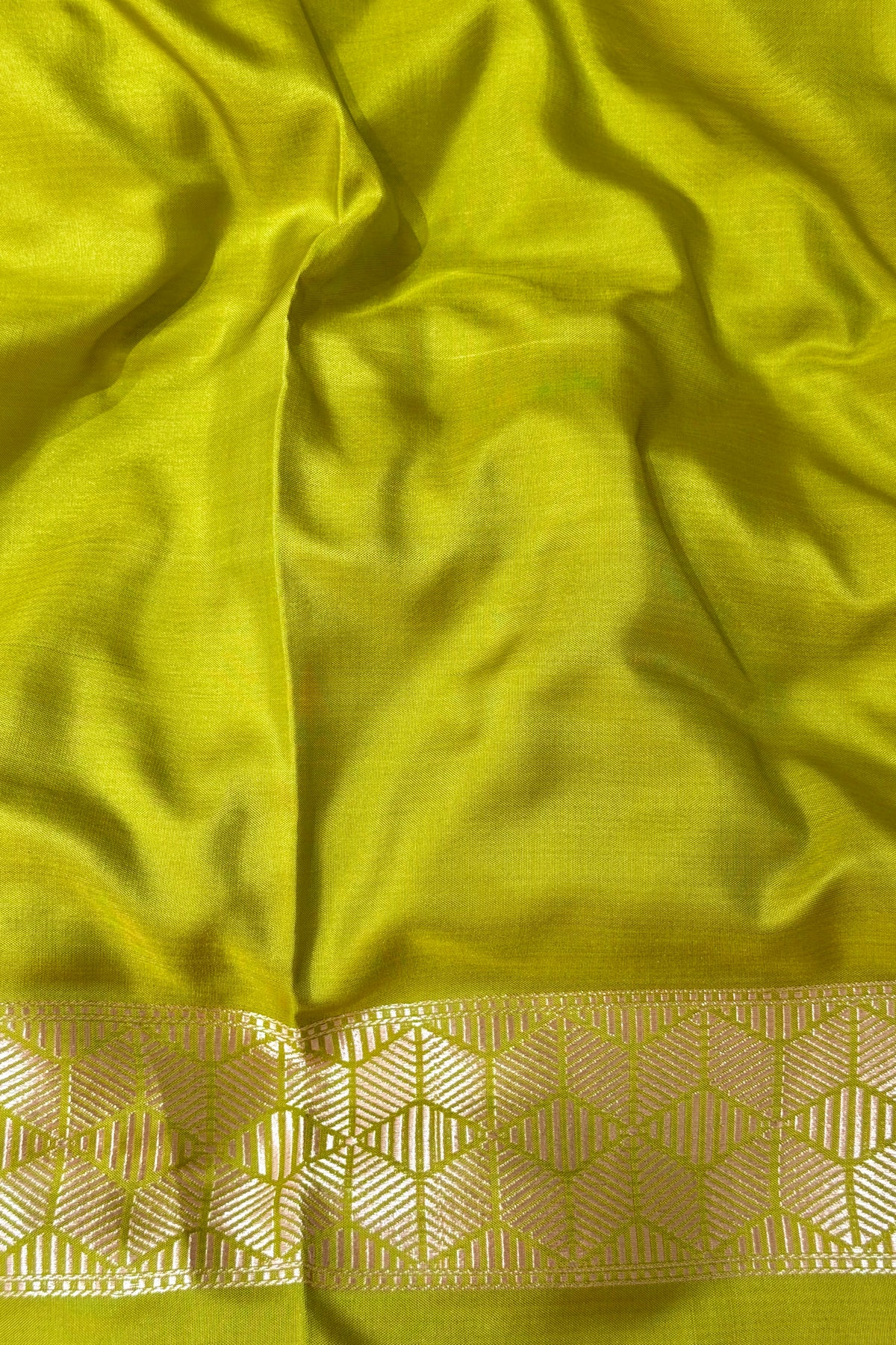 Lime Green Katan Silk Iktara Suit with Meena Kadhwa Floral Jaal Dupatta