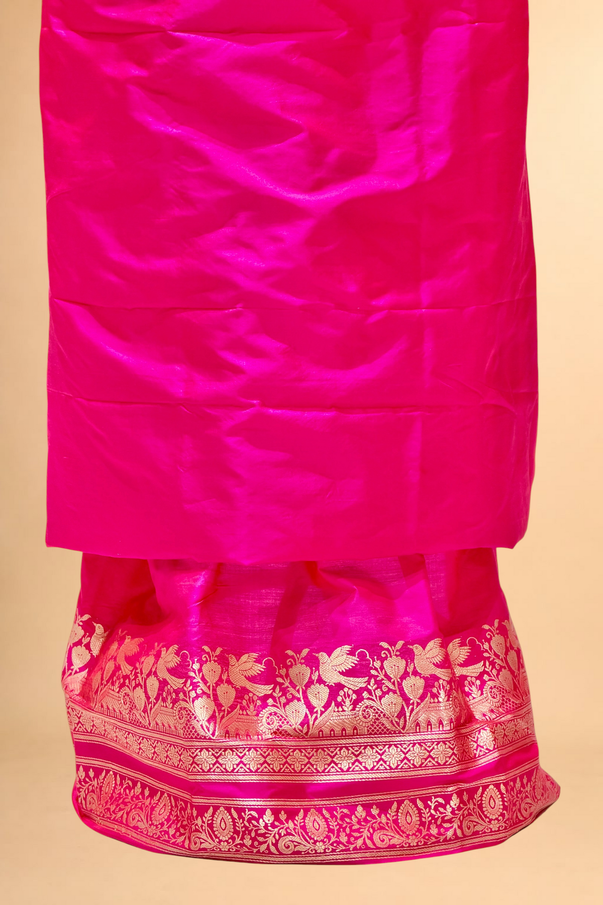 Pink Katan Silk Co-Ord Set with Regal Panel CW09