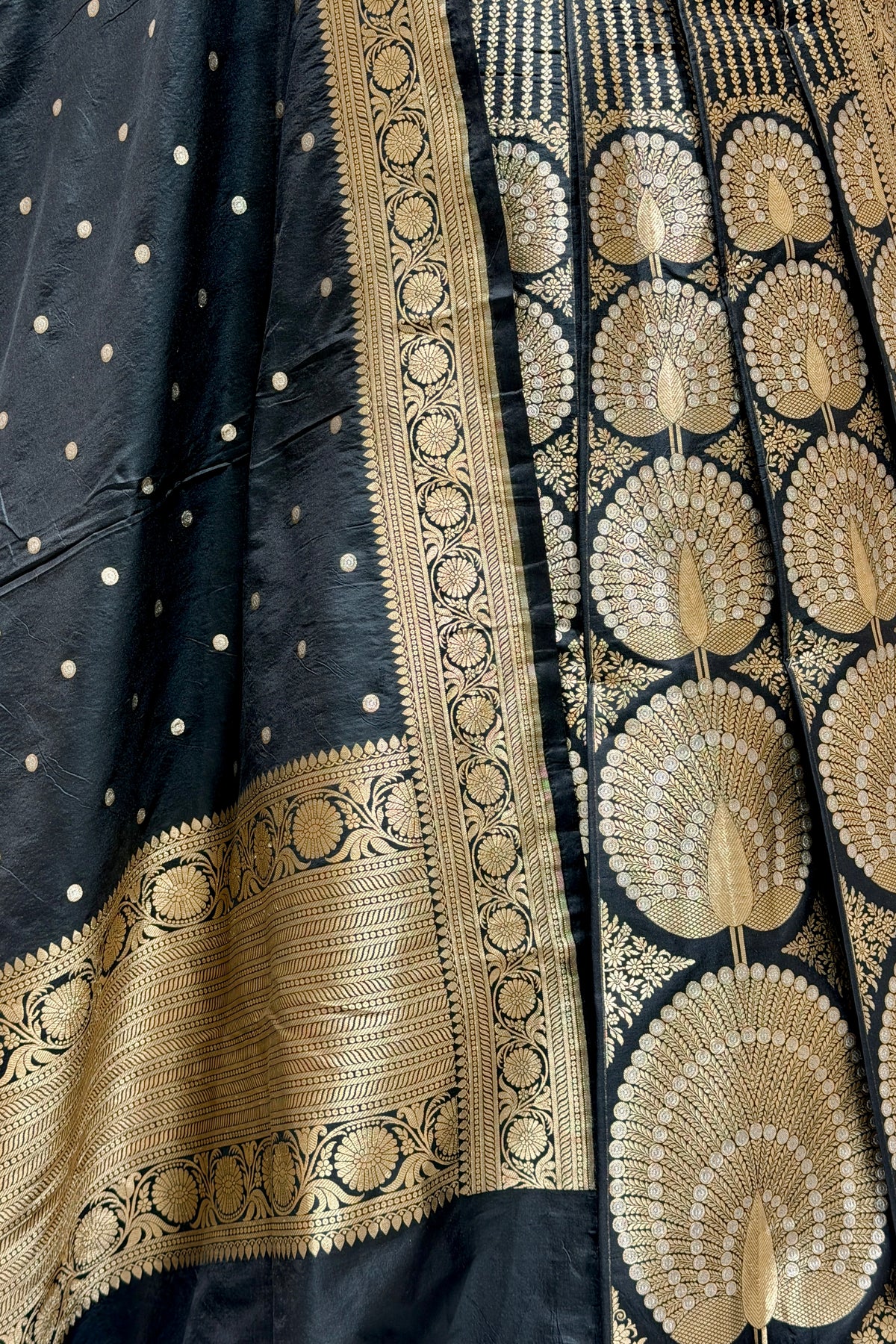 Black Banarasi Pure Katan Silk Lehenga