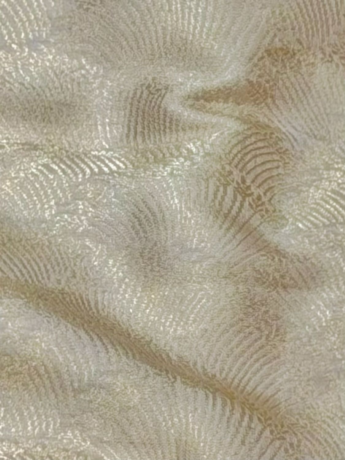 White Banarasi Brocade Pure Katan Silk Fabric