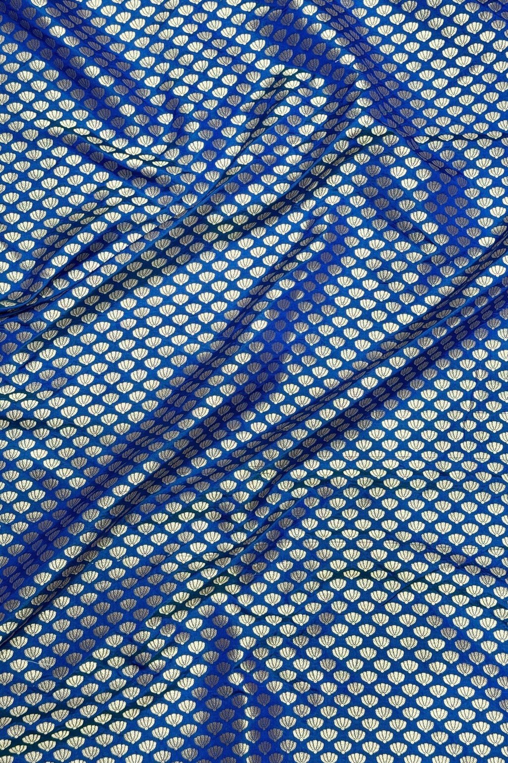 Dual Shade Peacock Blue Banarasi Pure Katan Silk Lehenga