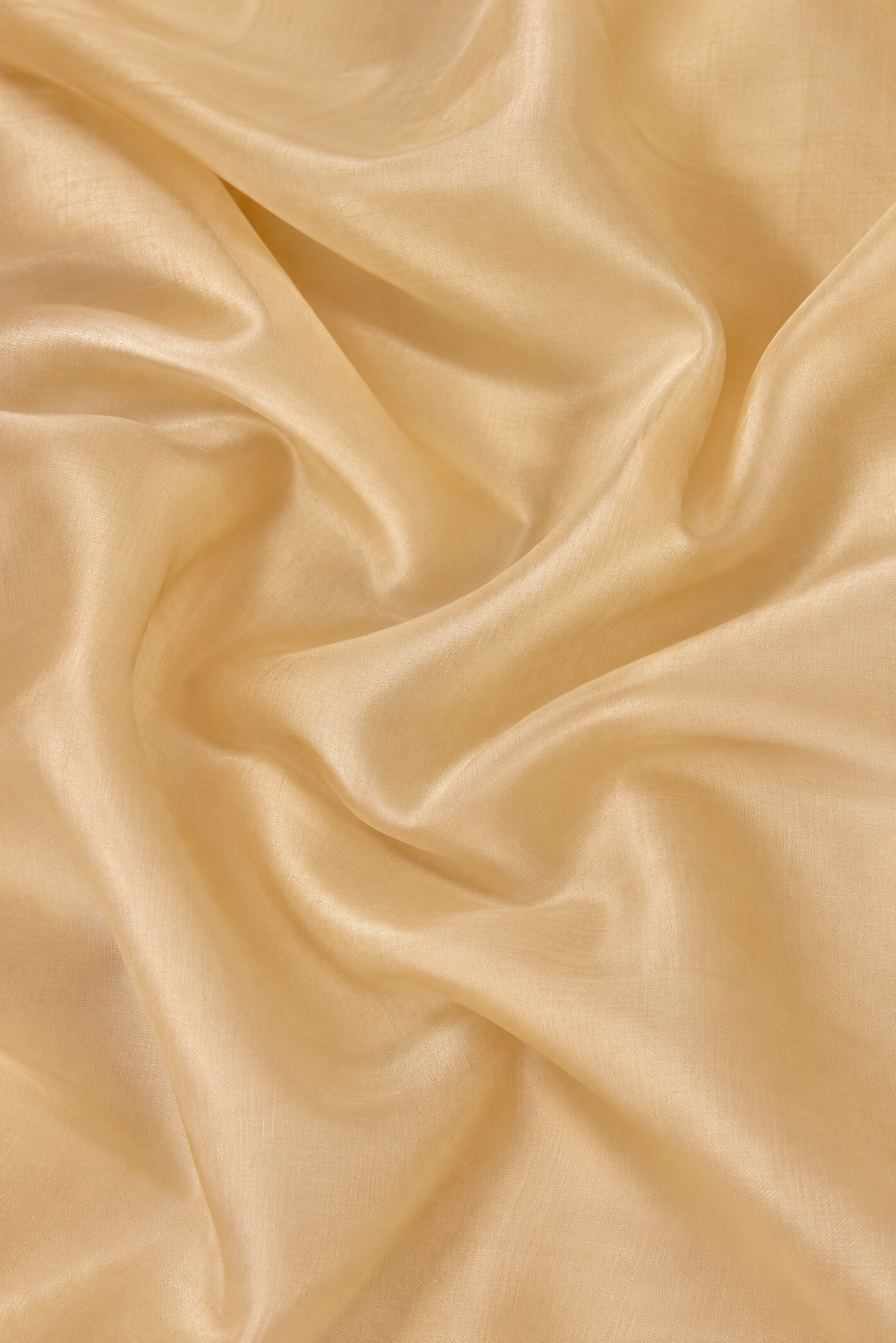 Ivory Plain Pure Chiniya Silk Fabric