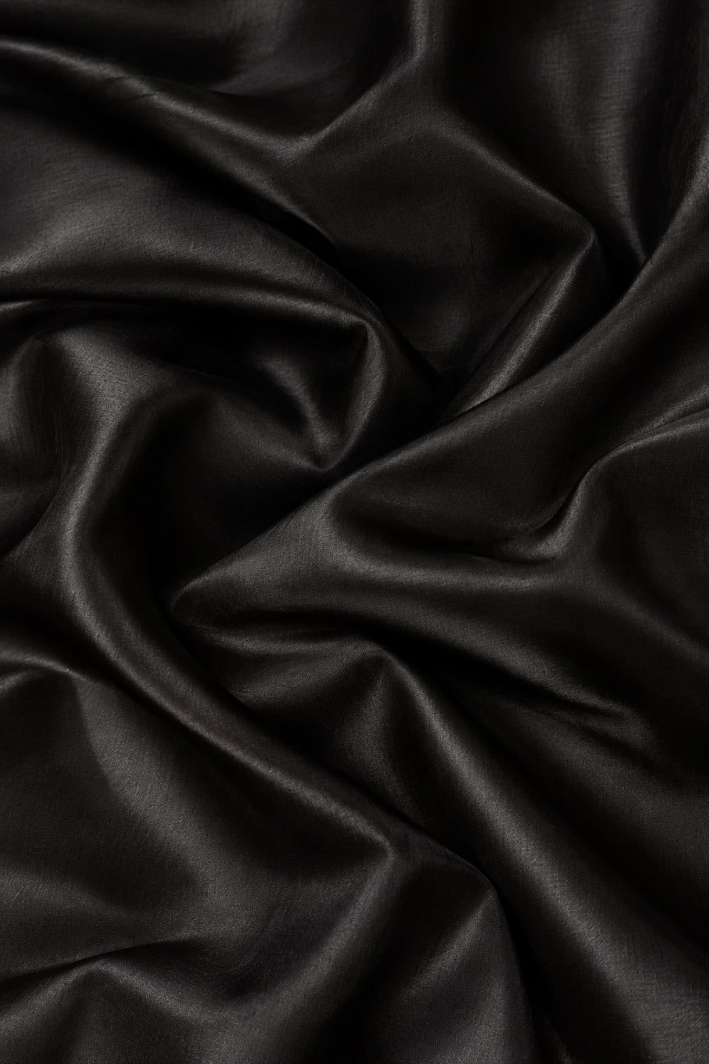 Black Plain Pure Chiniya Silk Fabric