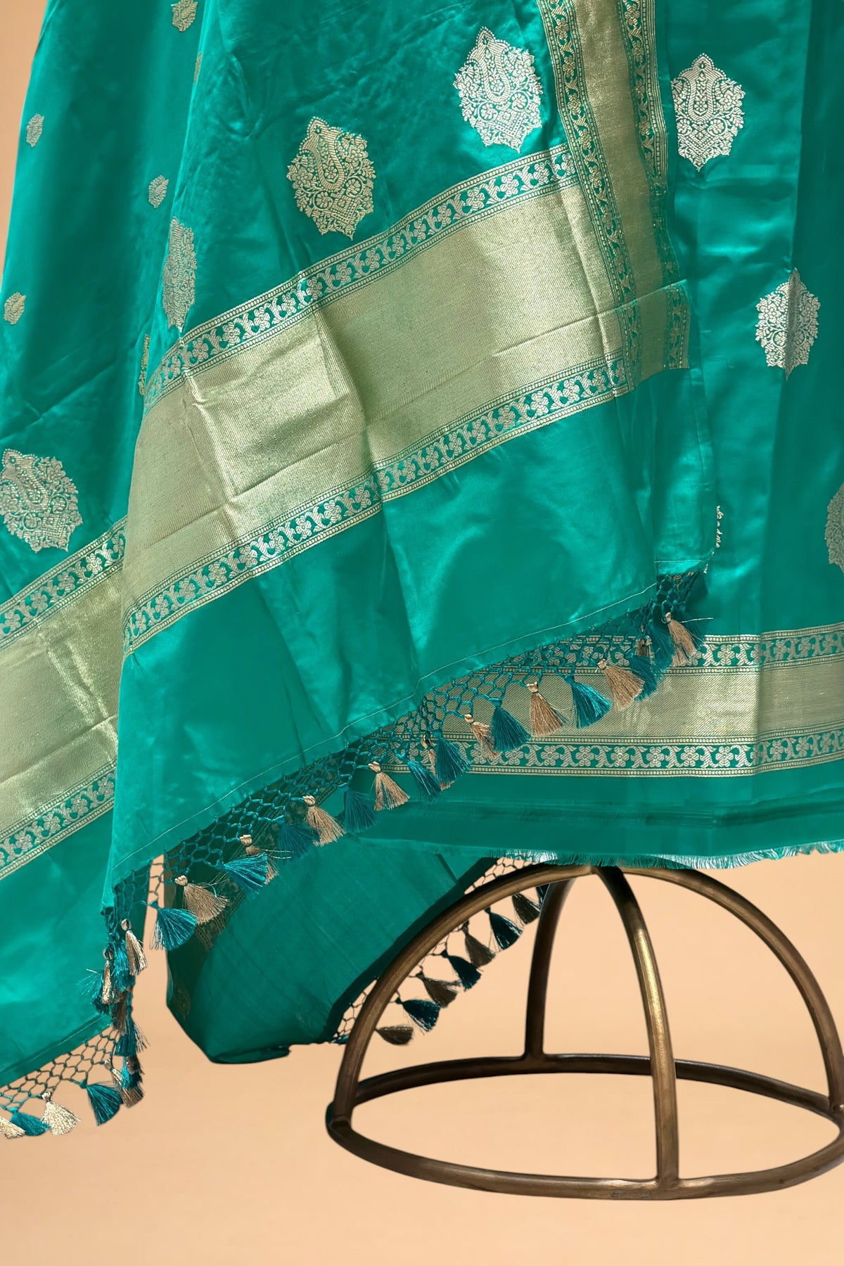 Aqua Blue Banarasi Pure Katan Silk Suit Set