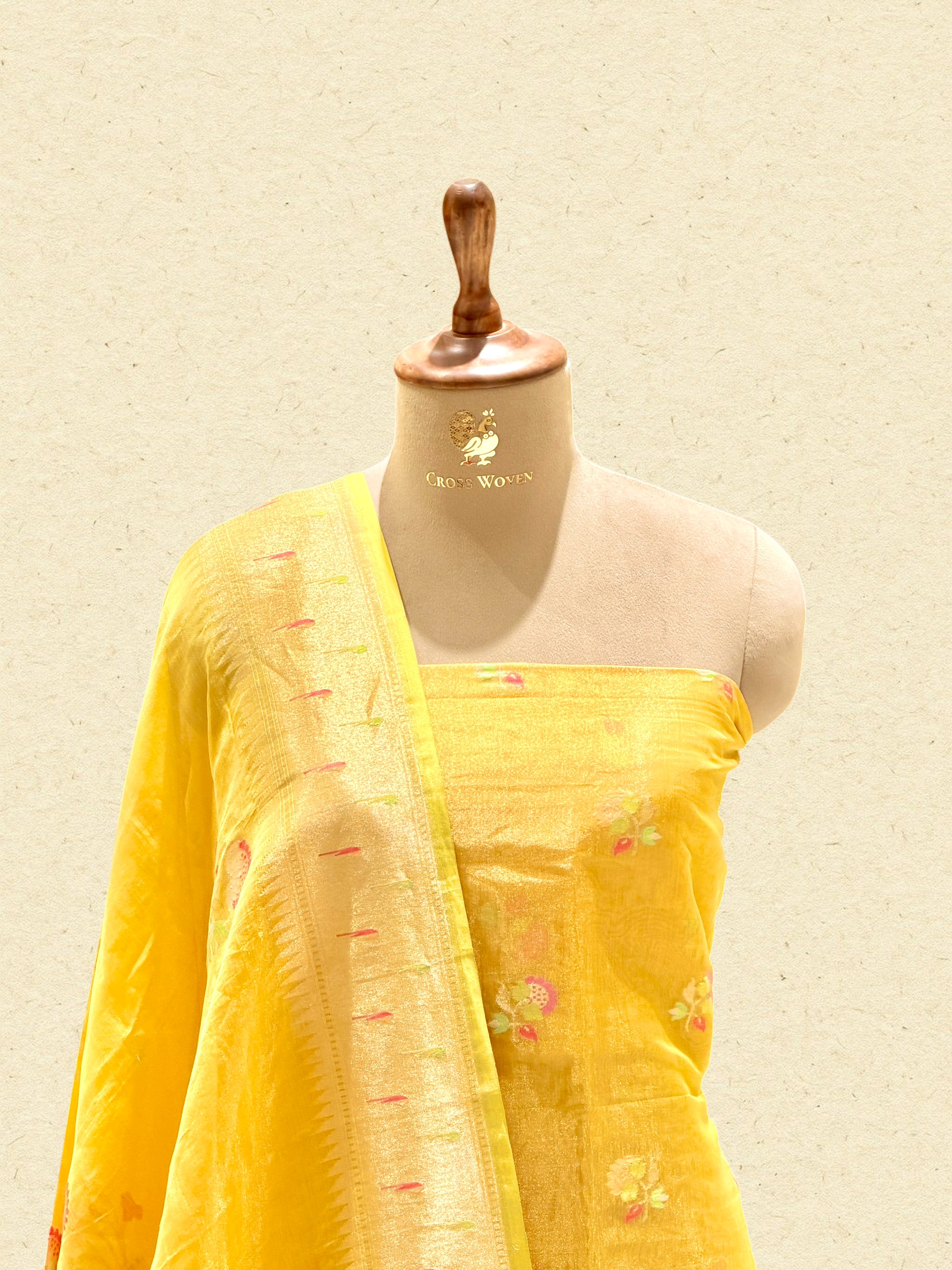 Yellow Tissue Jamdani Suit Set