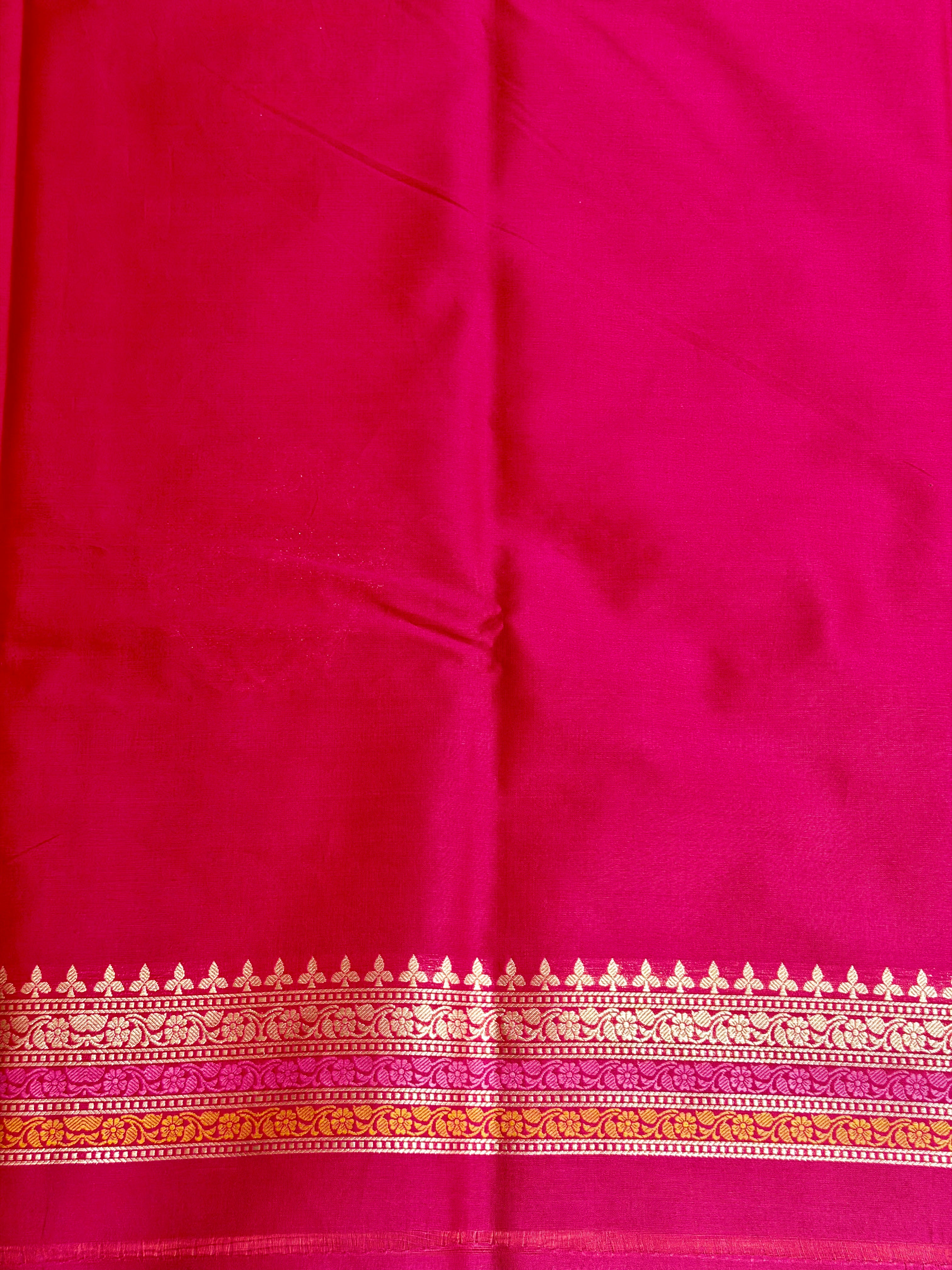 Rani Pink Premium Cotton Suit Set With Statement Kadhwa Boota