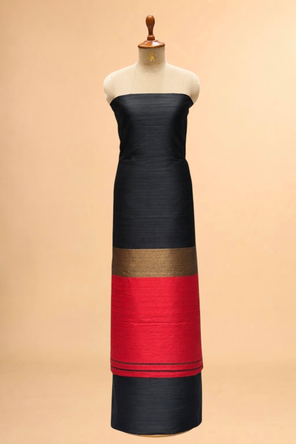 Pure Raw Silk Colour-Block Co-Ord Set