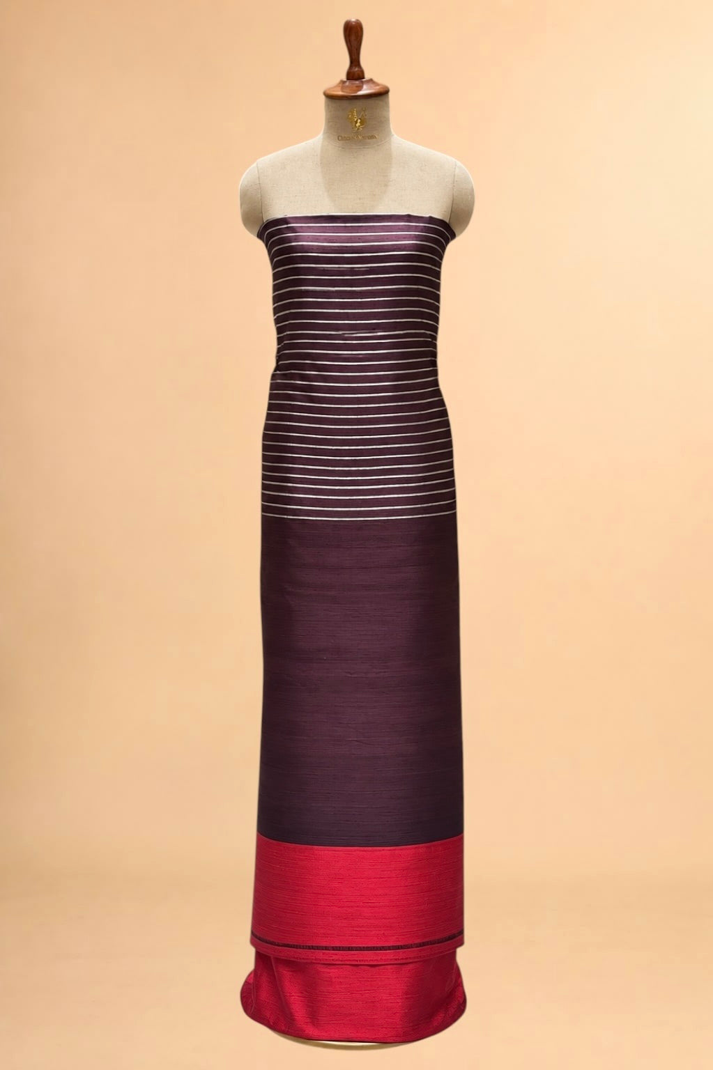 Pure Raw Silk Colour-Block Co-Ord Set