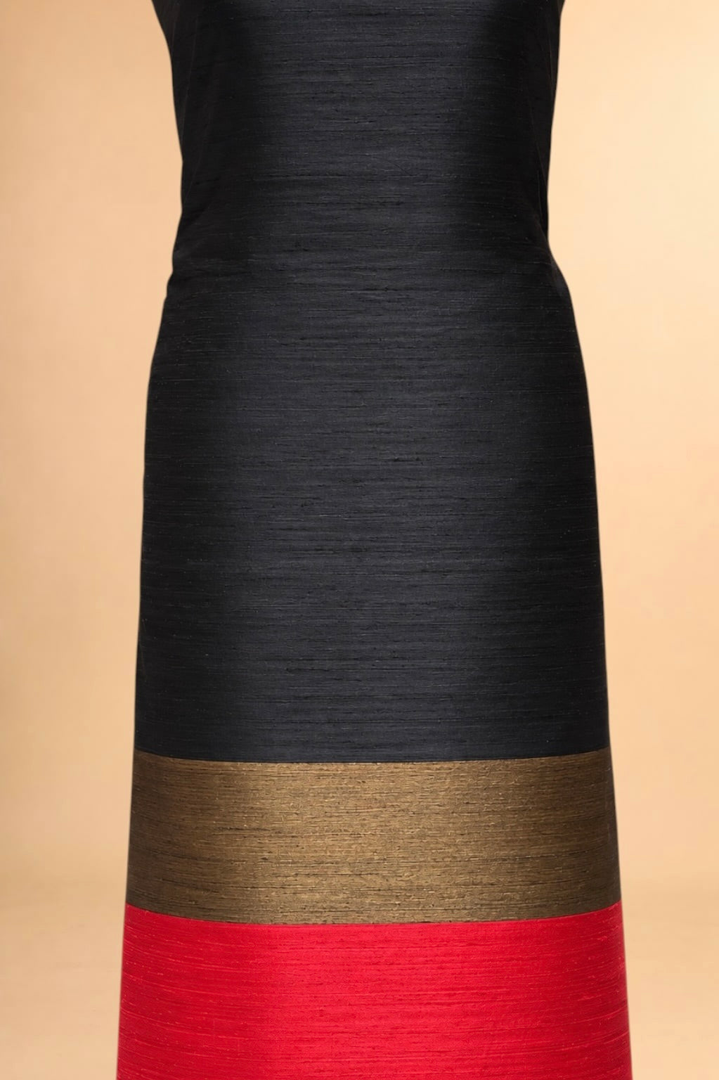 Pure Raw Silk Colour-Block Co-Ord Set